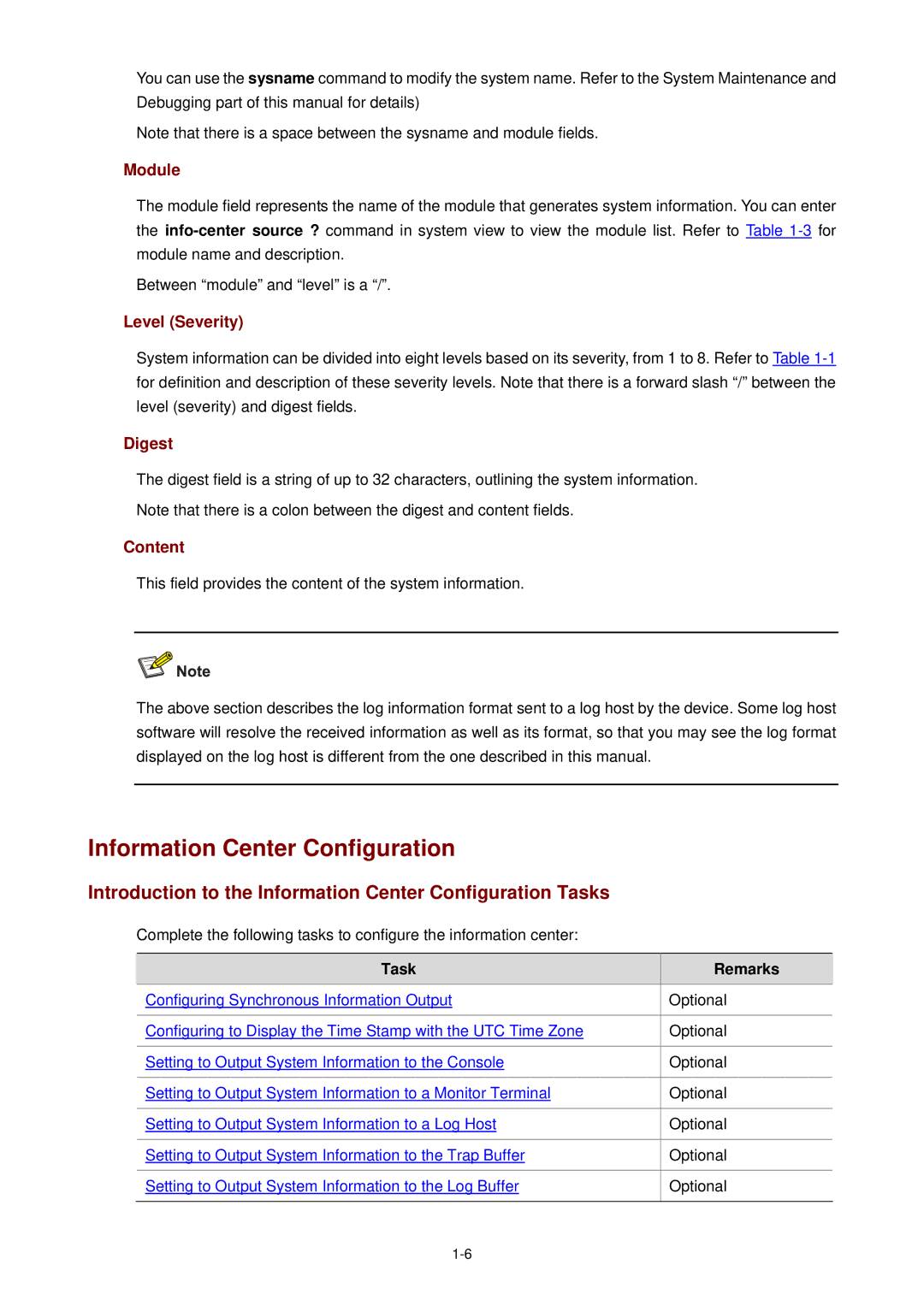 3Com WX3000 operation manual Introduction to the Information Center Configuration Tasks 