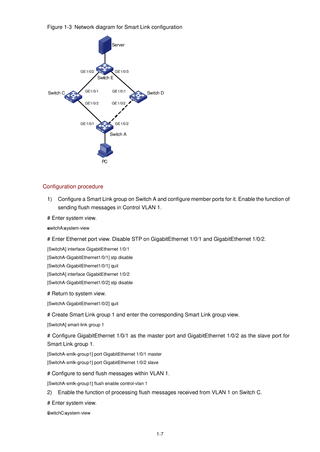 3Com WX3000 operation manual # Return to system view, # Configure to send flush messages within Vlan 