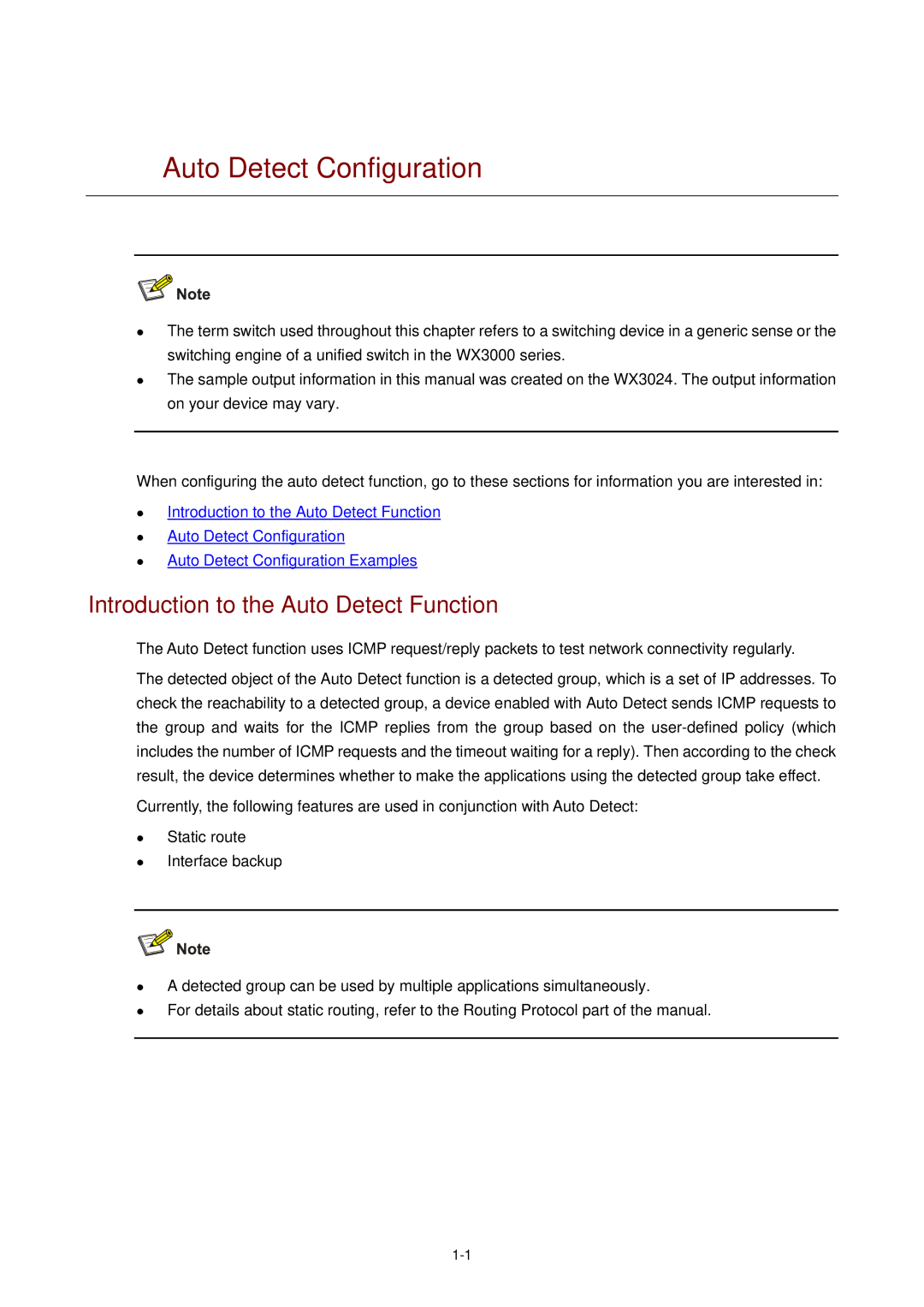 3Com WX3000 operation manual Auto Detect Configuration, Introduction to the Auto Detect Function 