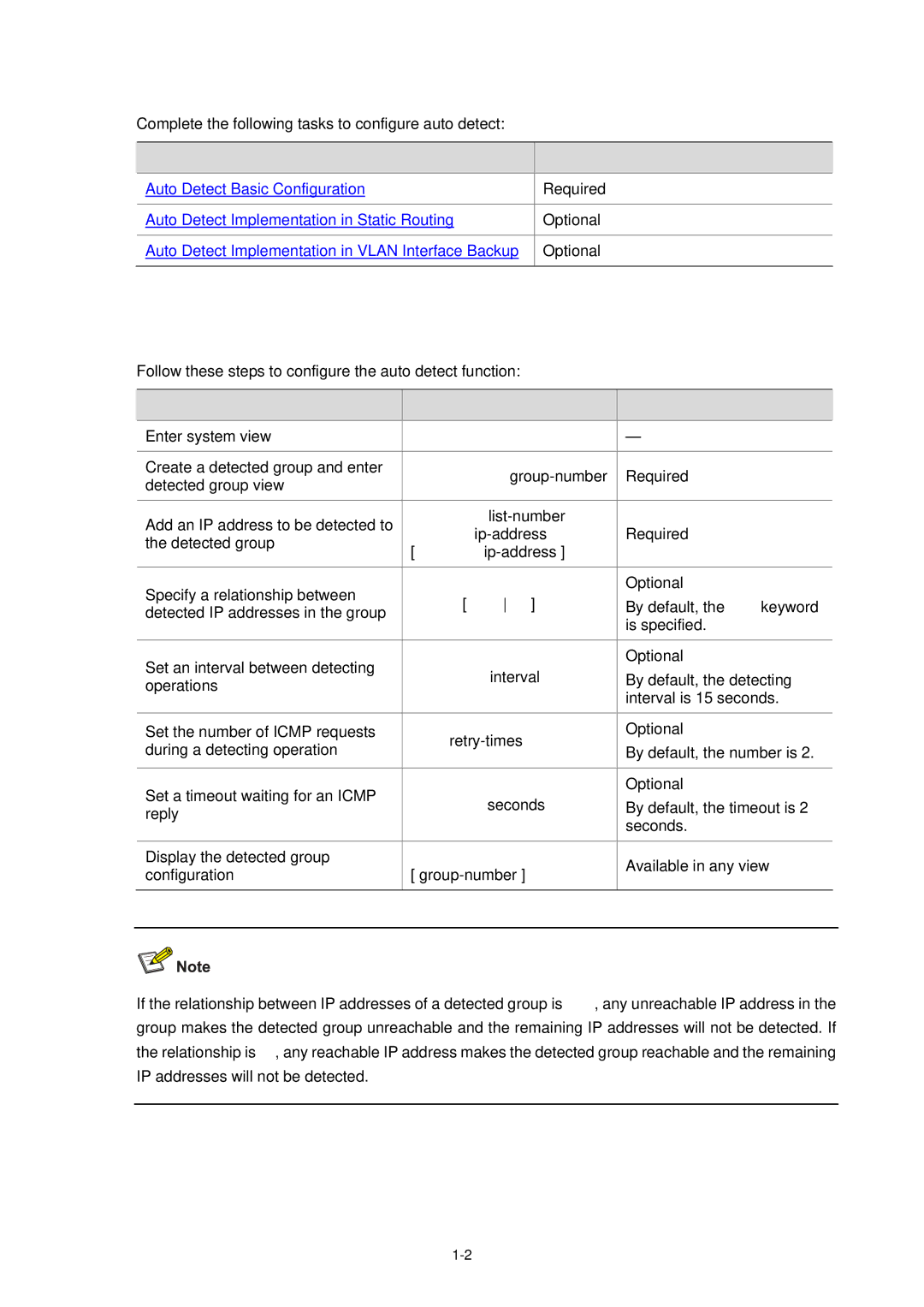 3Com WX3000 operation manual Auto Detect Configuration, Auto Detect Basic Configuration 