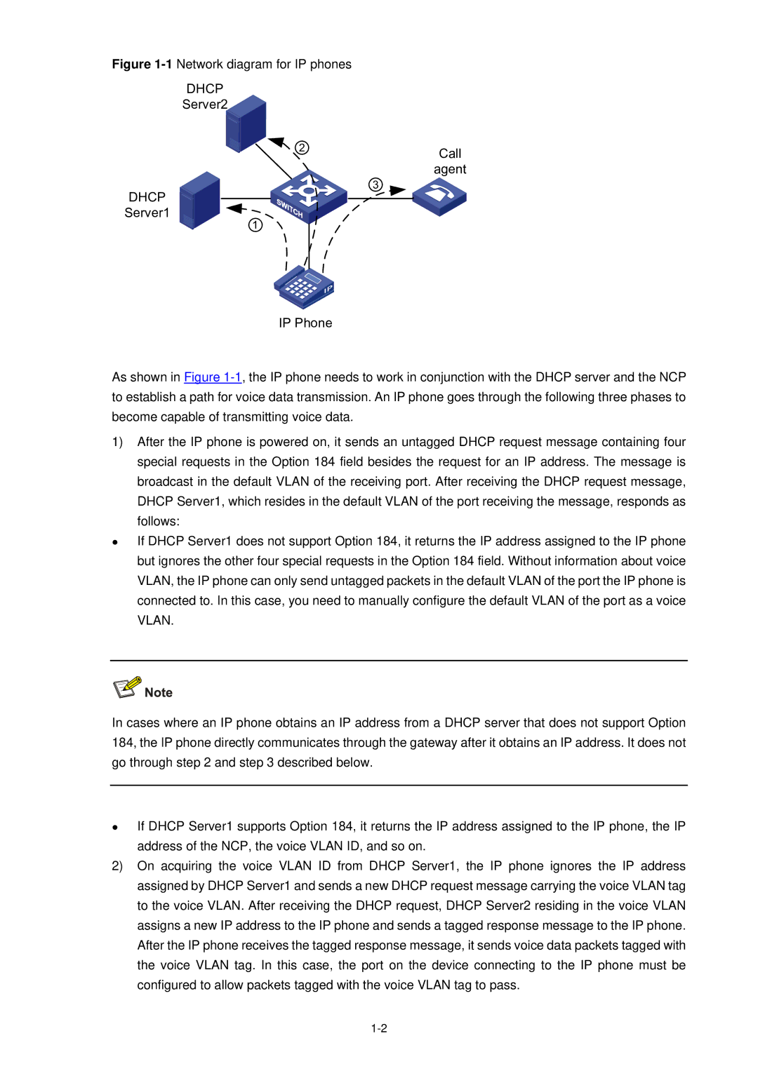 3Com WX3000 operation manual 1Network diagram for IP phones, Agent 