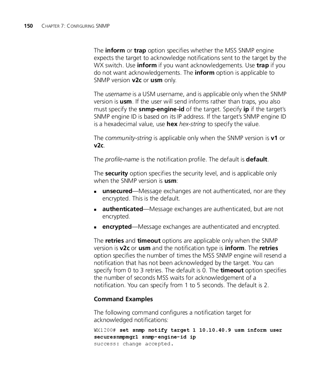 3Com WX1200 3CRWX120695A, WXR100 3CRWXR10095A, WX4400 3CRWX440095A, WX2200 3CRWX220095A manual Command Examples 