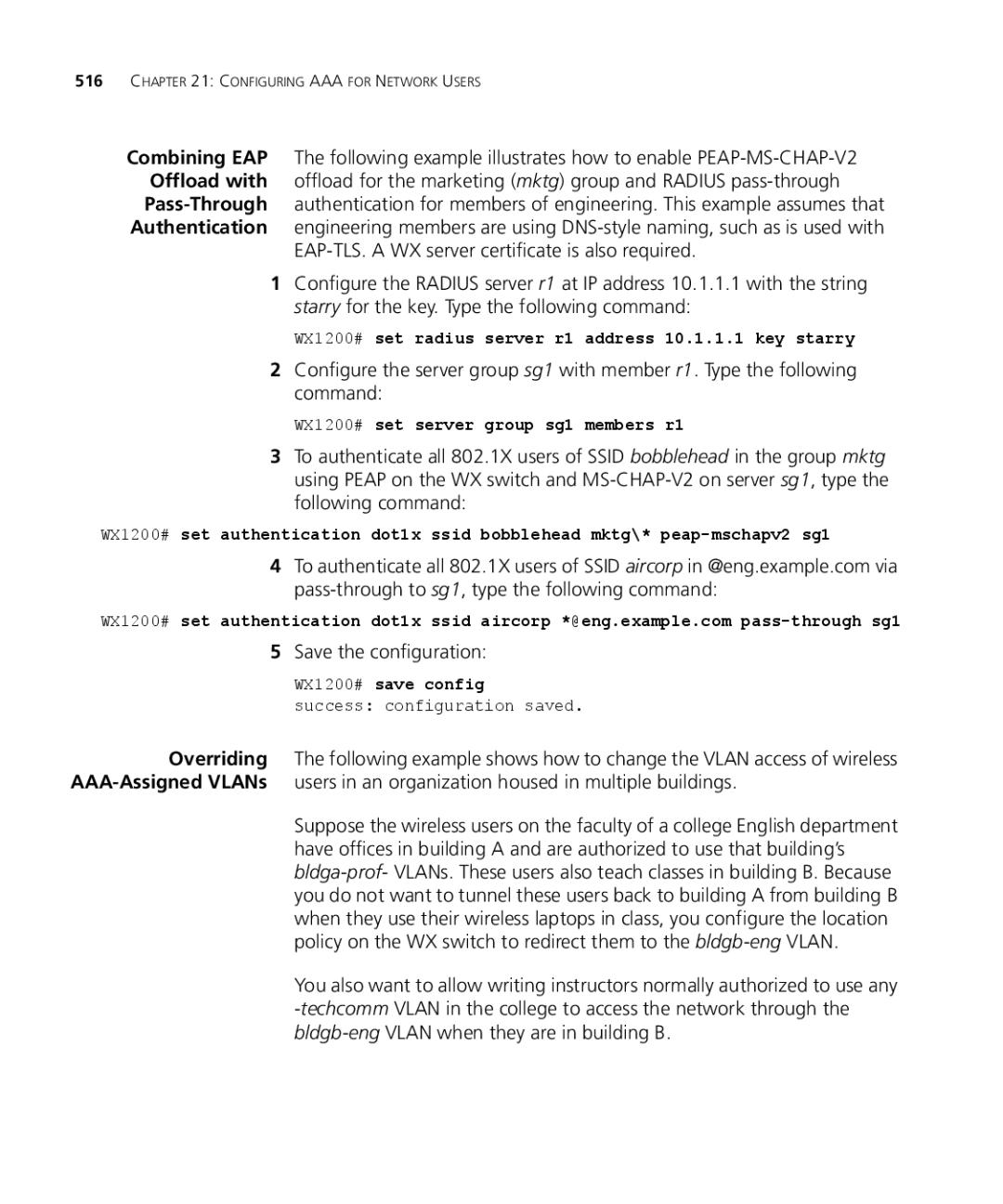 3Com WXR100 3CRWXR10095A, WX4400 3CRWX440095A, WX1200 3CRWX120695A, WX2200 3CRWX220095A manual Save the configuration 