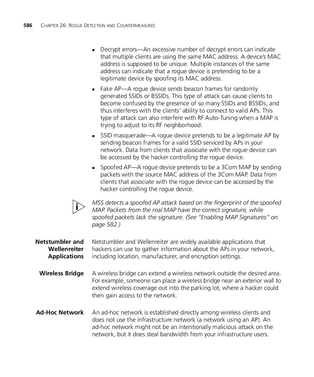 3Com WX1200 3CRWX120695A, WXR100 3CRWXR10095A, WX4400 3CRWX440095A, WX2200 3CRWX220095A Rogue Detection and Countermeasures 