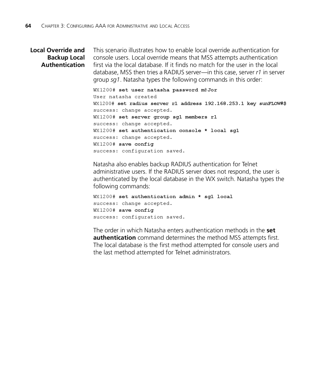 3Com WXR100 3CRWXR10095A, WX4400 3CRWX440095A, WX1200 3CRWX120695A, WX2200 3CRWX220095A manual Success configuration saved 