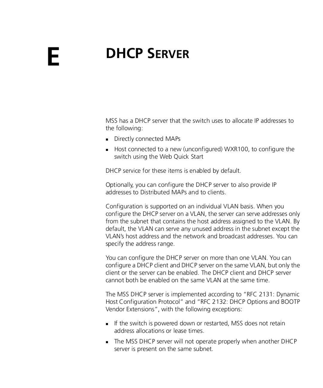 3Com WX2200 3CRWX220095A, WXR100 3CRWXR10095A, WX4400 3CRWX440095A, WX1200 3CRWX120695A manual Dhcp Server 