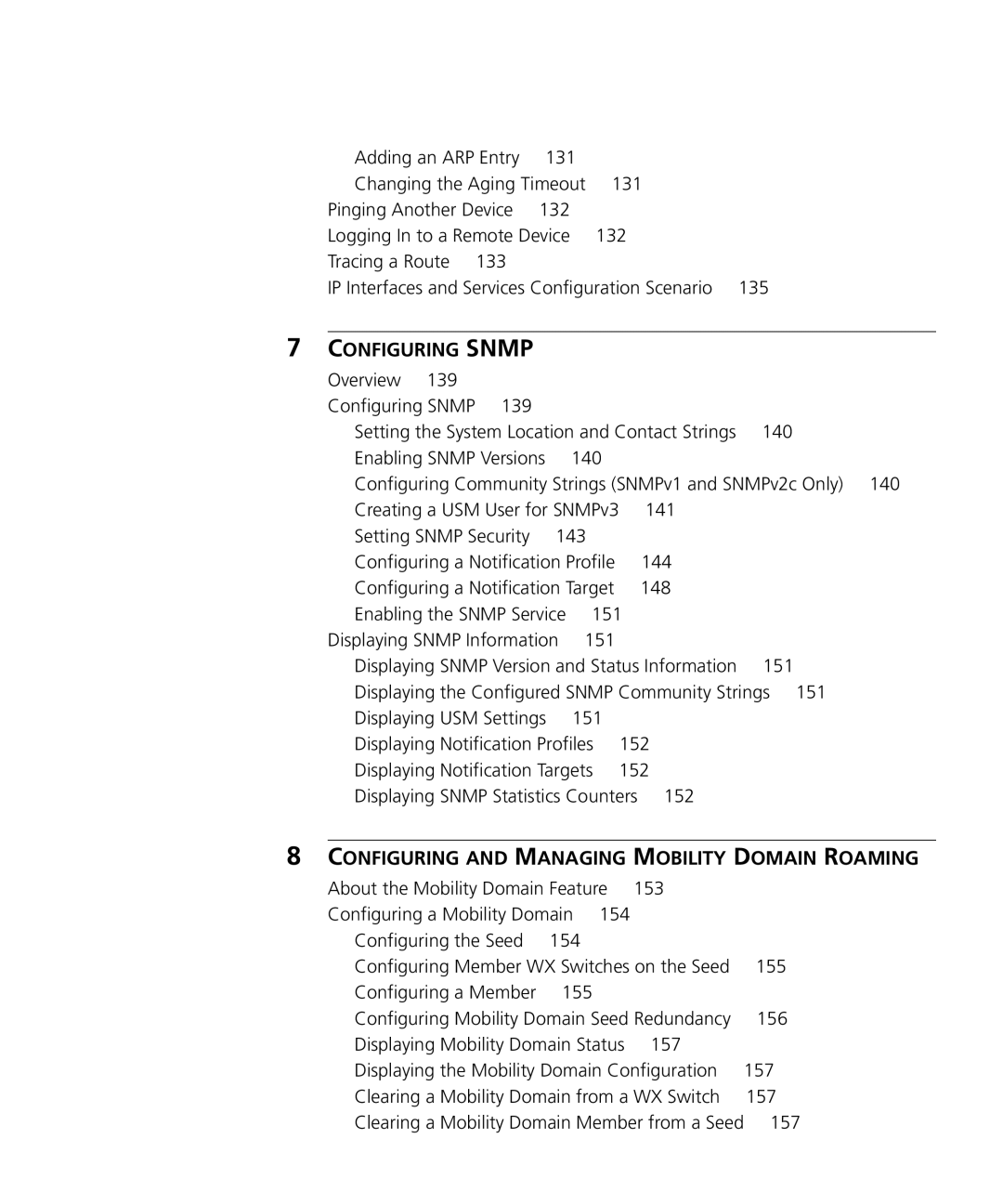 3Com WX2200 3CRWX220095A, WXR100 3CRWXR10095A manual Configuring Snmp, Configuring and Managing Mobility Domain Roaming 