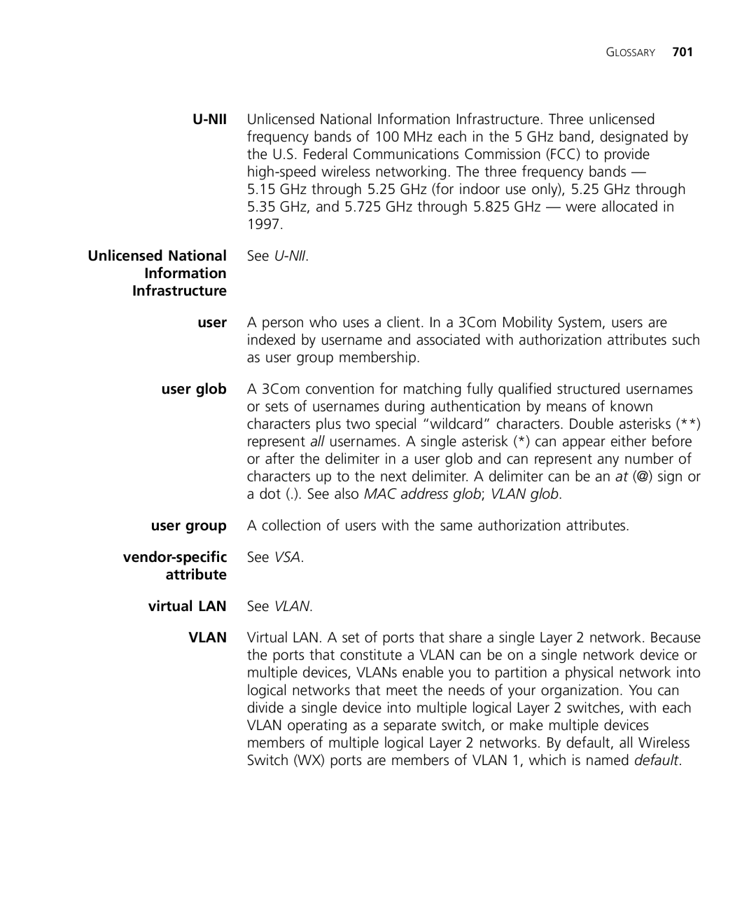 3Com WX4400 3CRWX440095A, WXR100 3CRWXR10095A, WX1200 3CRWX120695A, WX2200 3CRWX220095A manual Nii, Vlan 