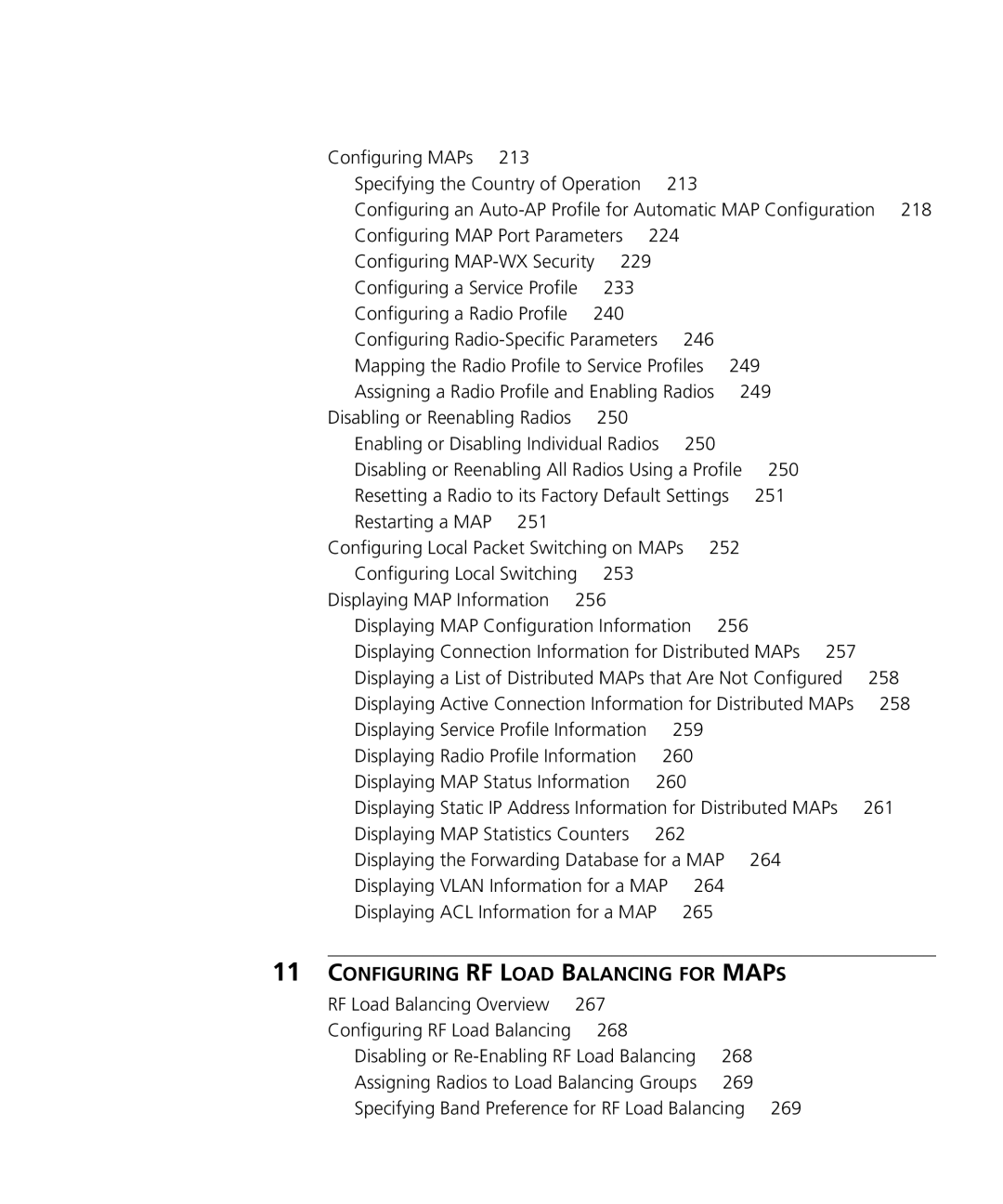 3Com WX4400 3CRWX440095A, WXR100 3CRWXR10095A Configuring RF Load Balancing for Maps, RF Load Balancing Overview 267, 268 