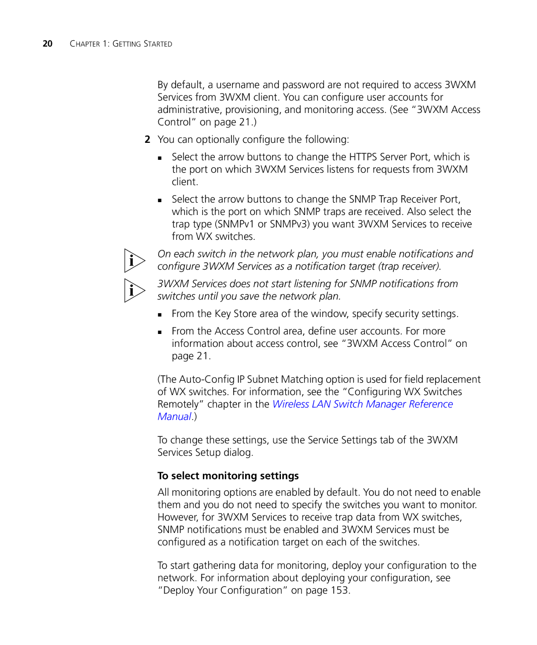 3Com WX1200 3CRWX120695A, WXR100 3CRWXR10095A, WX4400 3CRWX440095A manual To select monitoring settings 