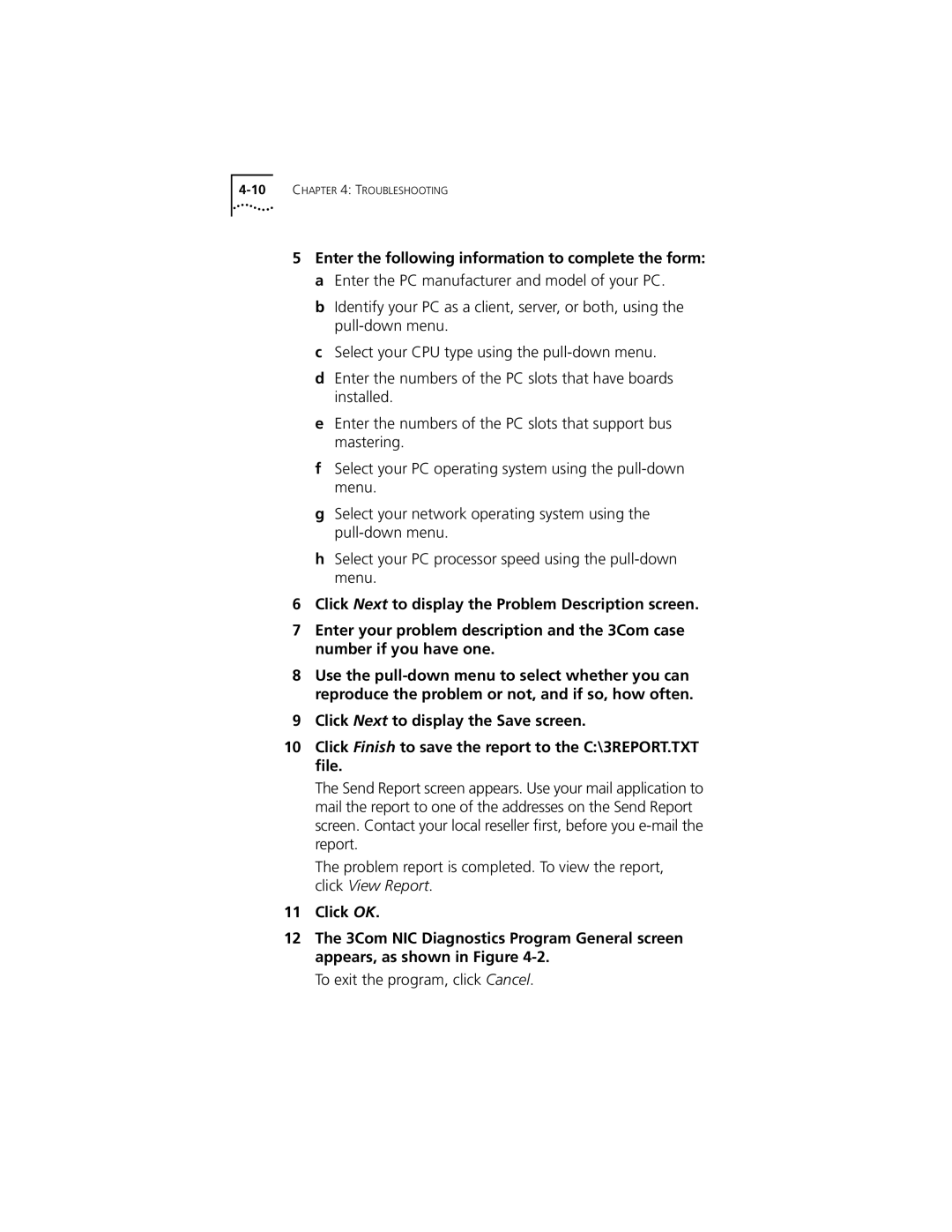 3Com XL PCI manual To exit the program, click Cancel 