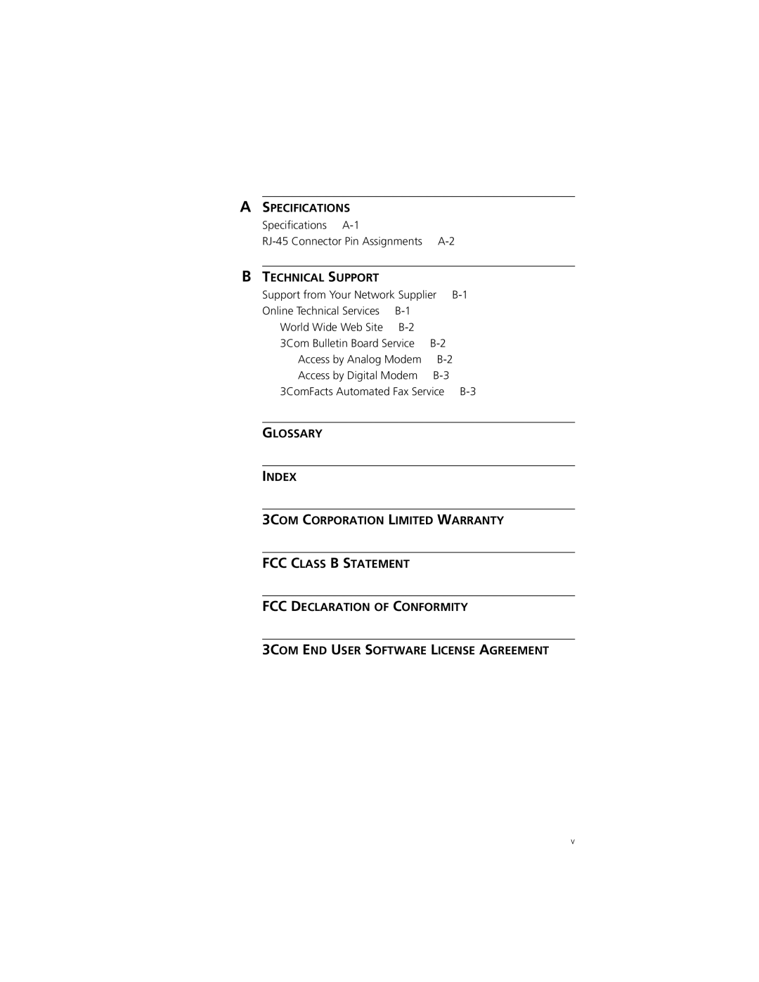 3Com XL PCI manual Specifications 