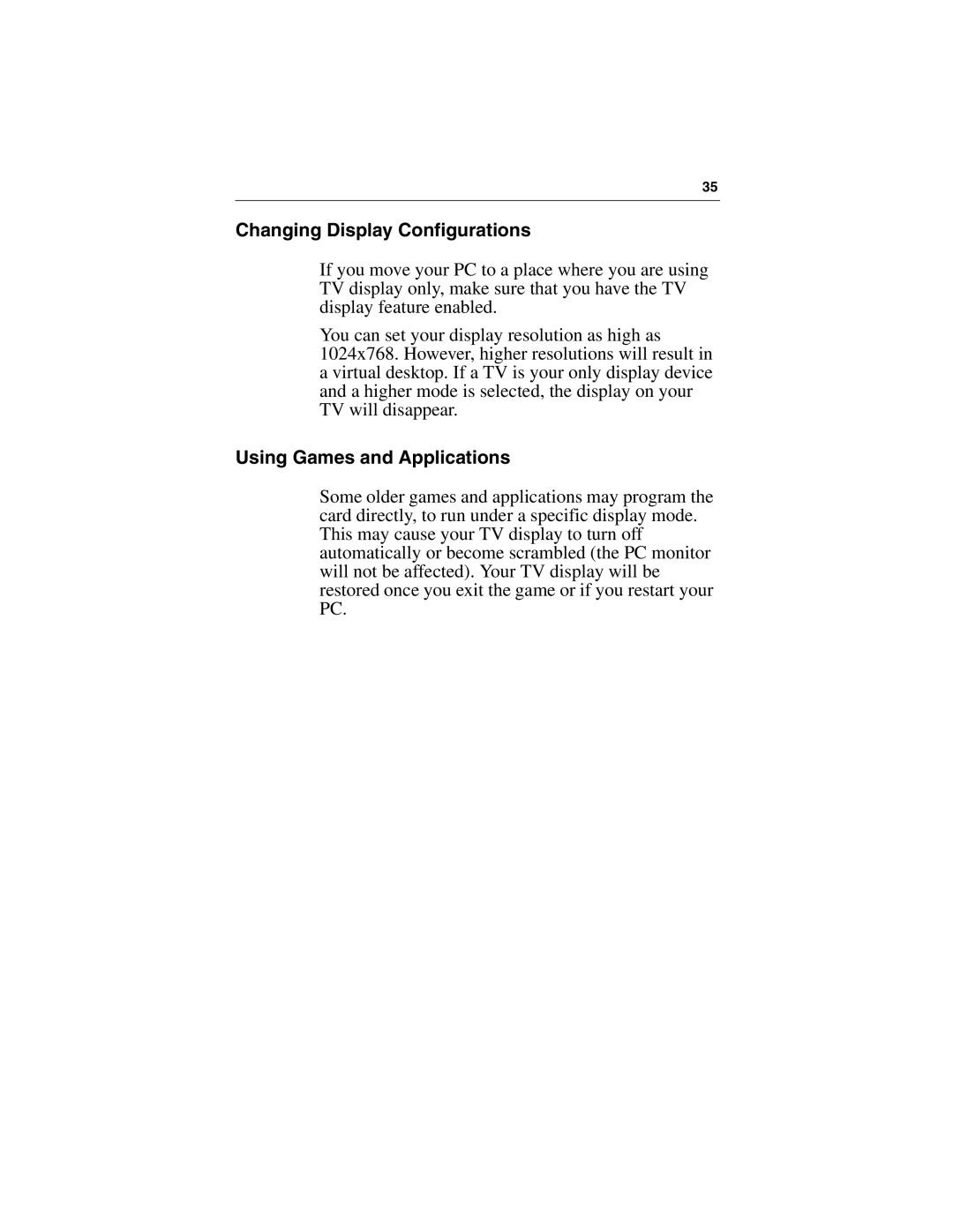 3D Connexion 137-40465-10 specifications Changing Display Configurations, Using Games and Applications 