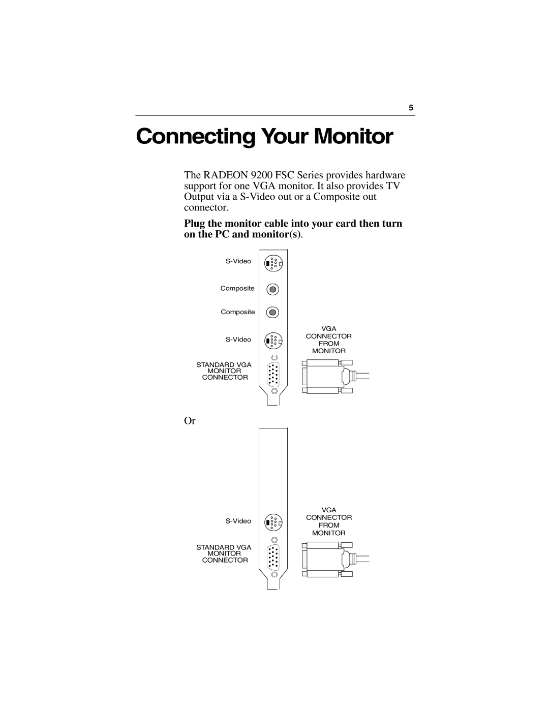 3D Connexion 137-40465-10 specifications Connecting Your Monitor 