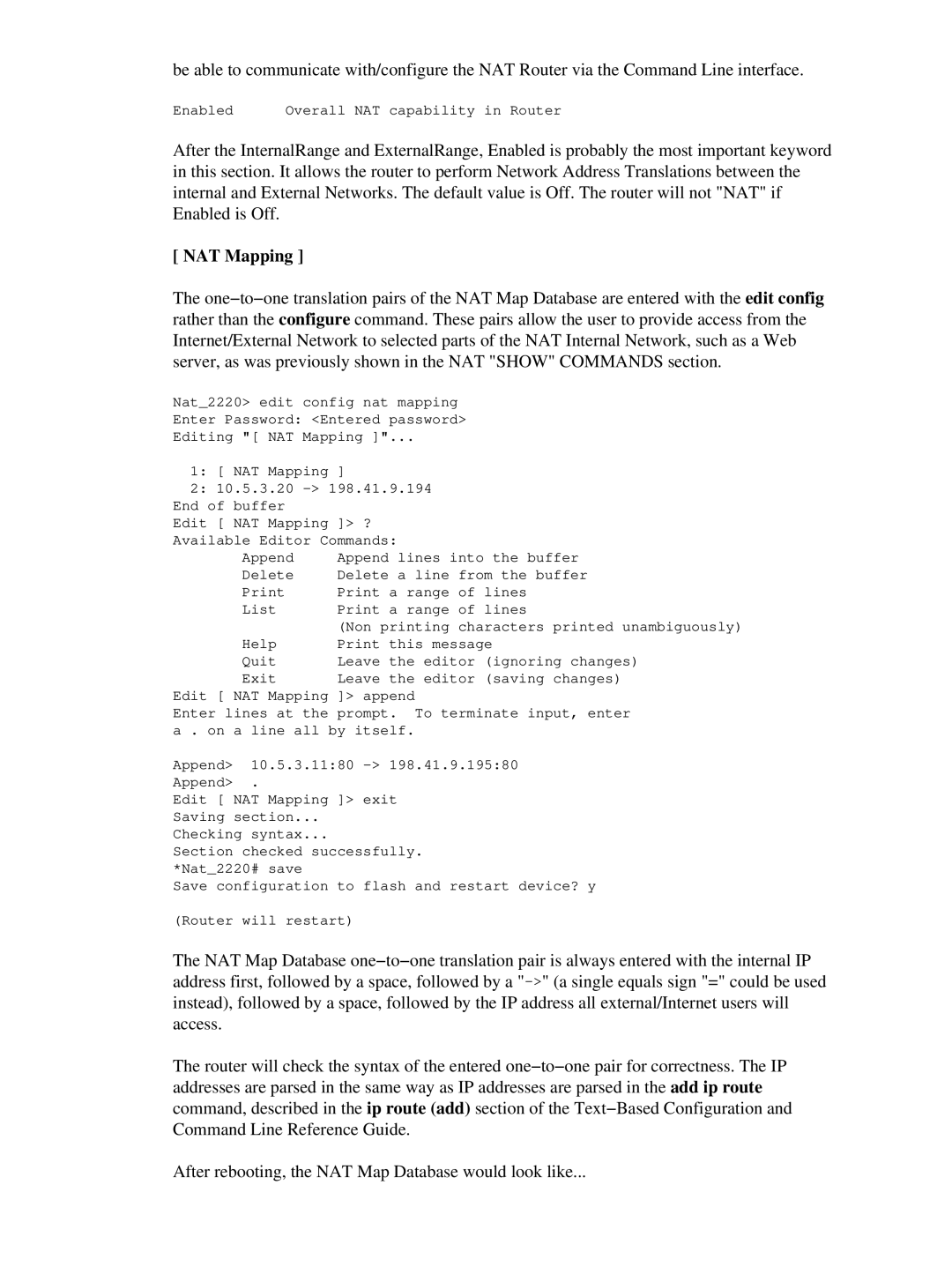 3D Connexion 17621 setup guide NAT Mapping 