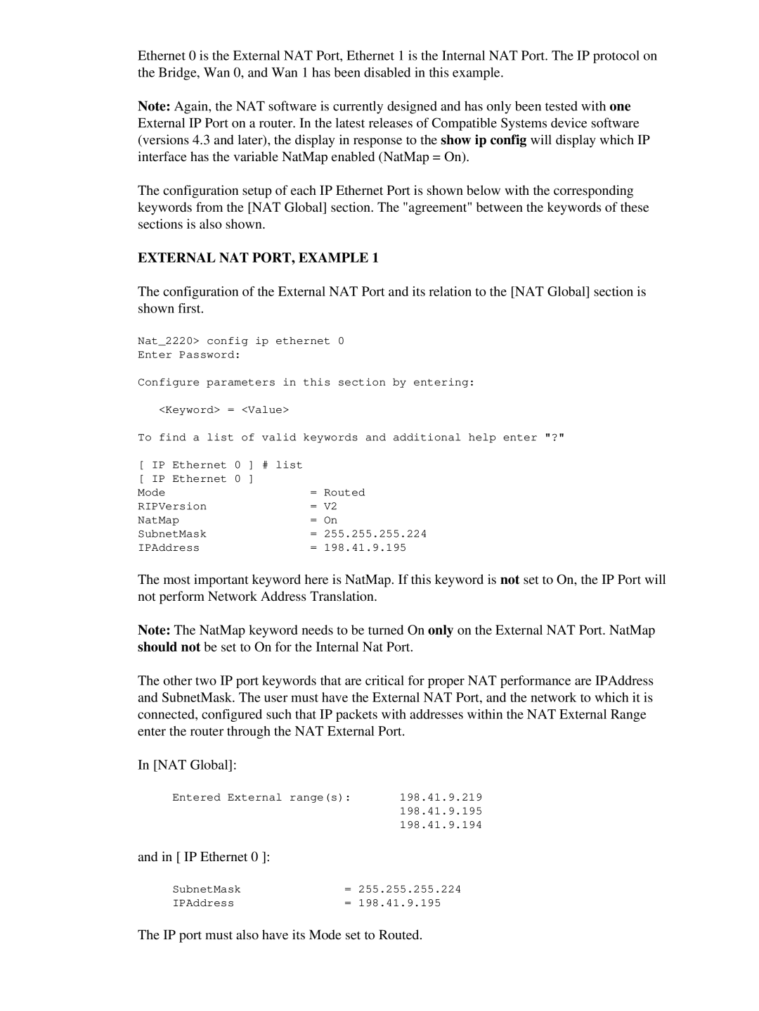 3D Connexion 17621 setup guide External NAT PORT, Example 