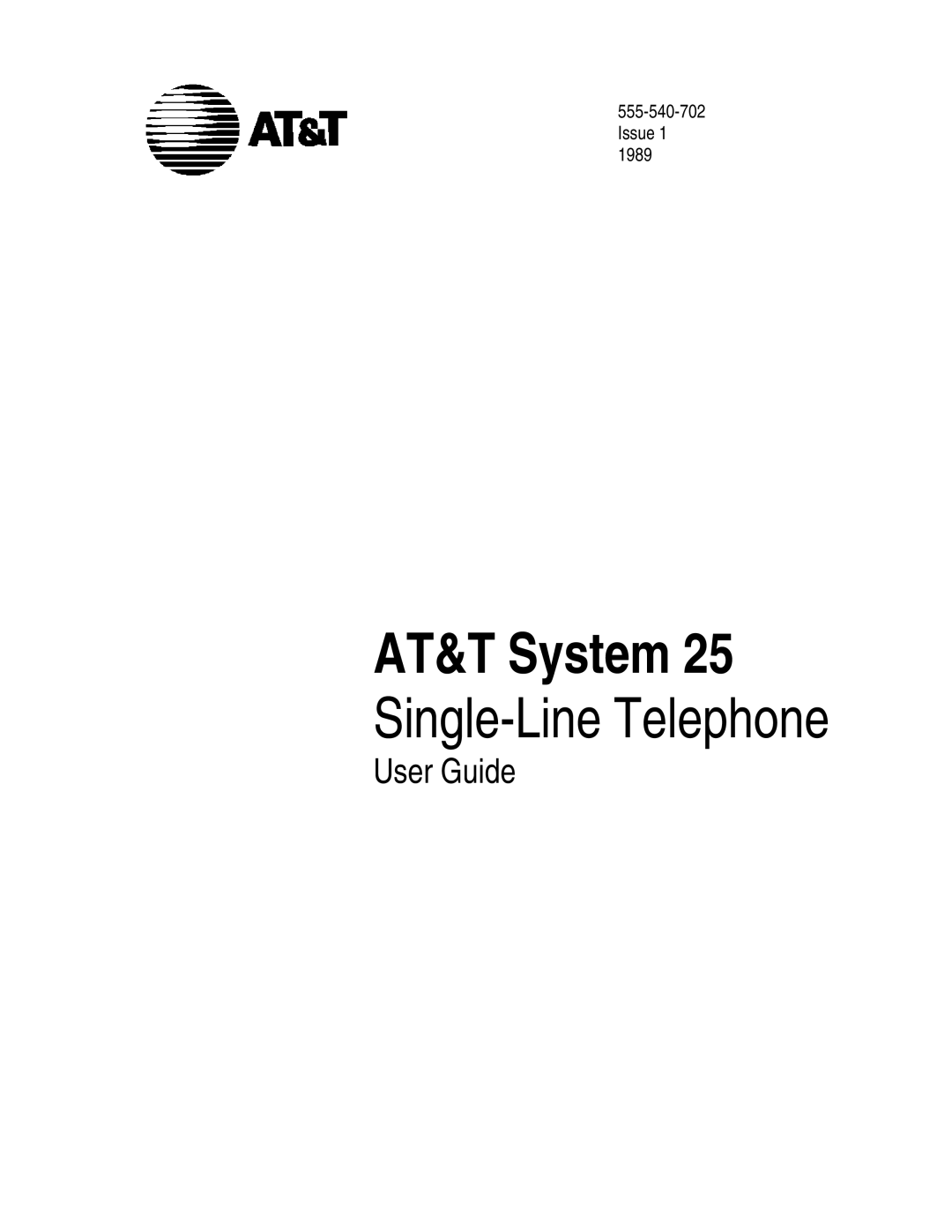 3D Connexion 555-540-702 manual AT&T System 