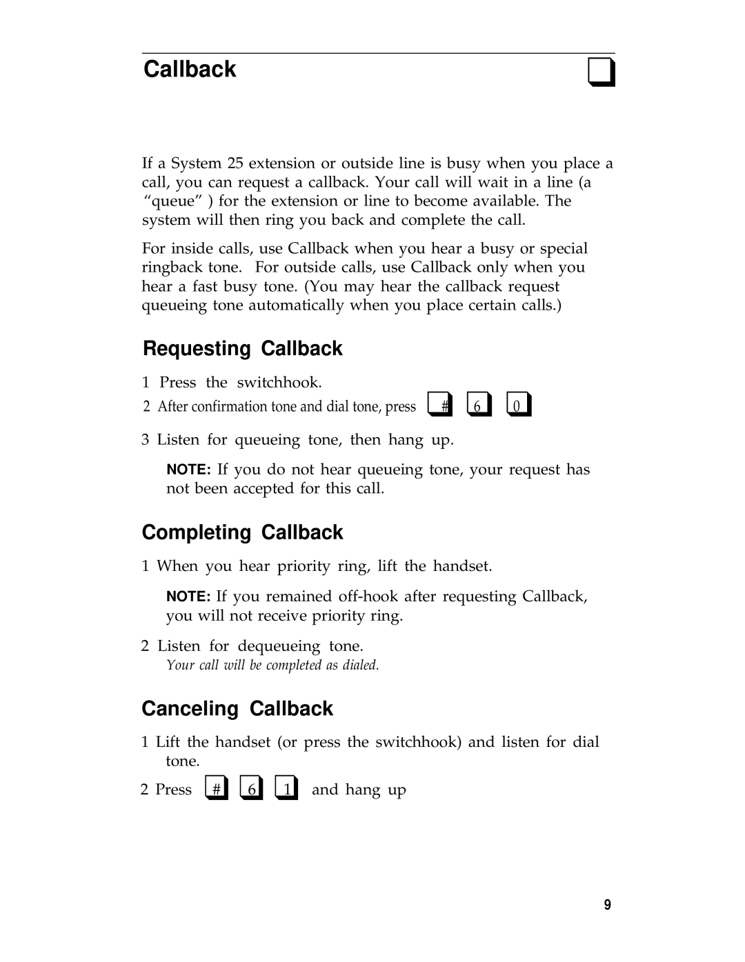 3D Connexion 555-540-702 manual Requesting Callback, Completing Callback, Canceling Callback 