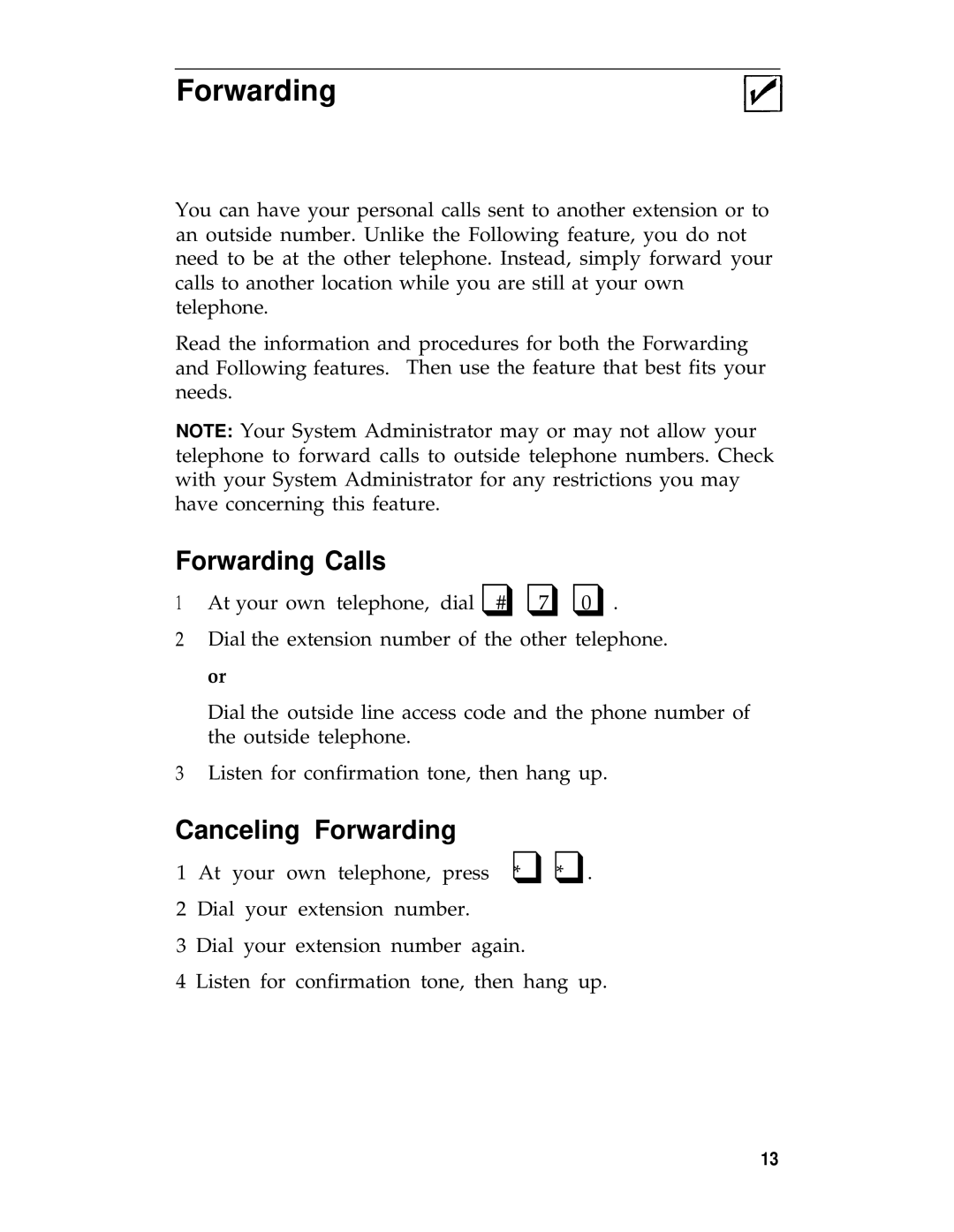 3D Connexion 555-540-702 manual Forwarding Calls, Canceling Forwarding 