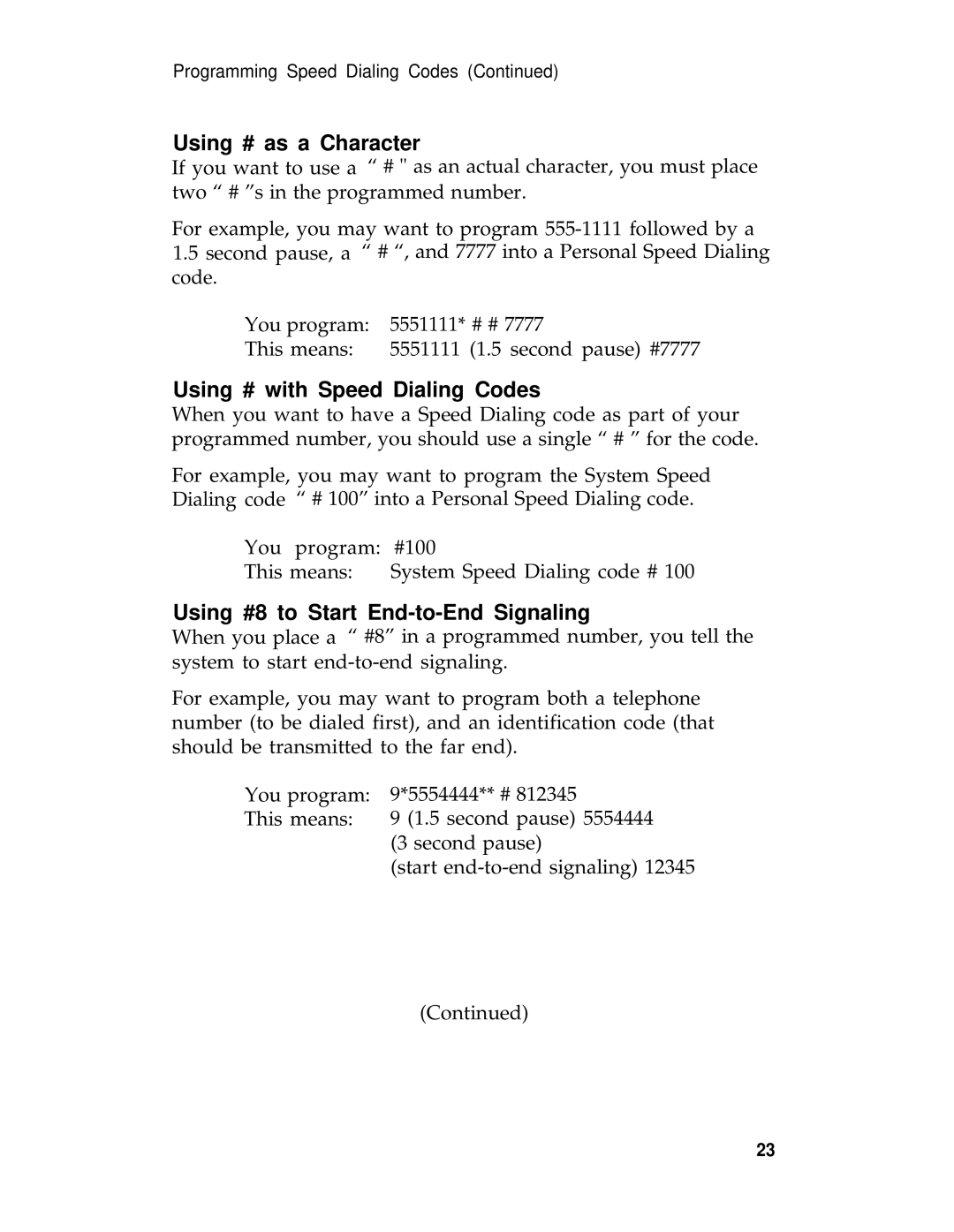 3D Connexion 555-540-702 manual Using # as a Character 