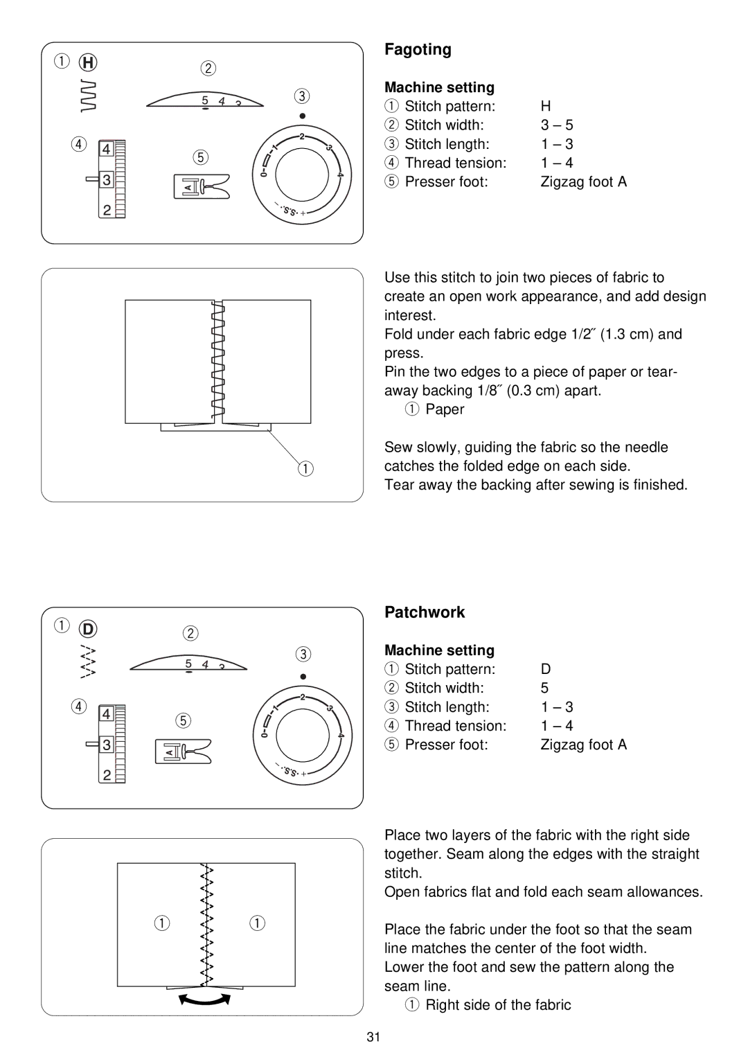 3D Connexion 7318 instruction manual Fagoting, Patchwork 