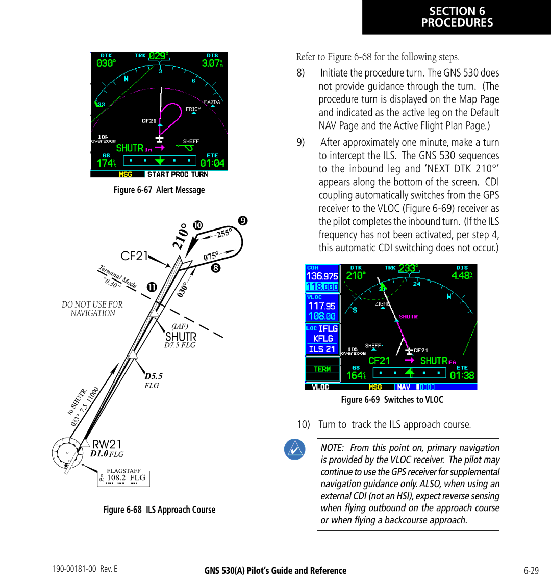 3D Connexion GNS 530(A) manual Refer to -68 for the following steps, Turn to track the ILS approach course 