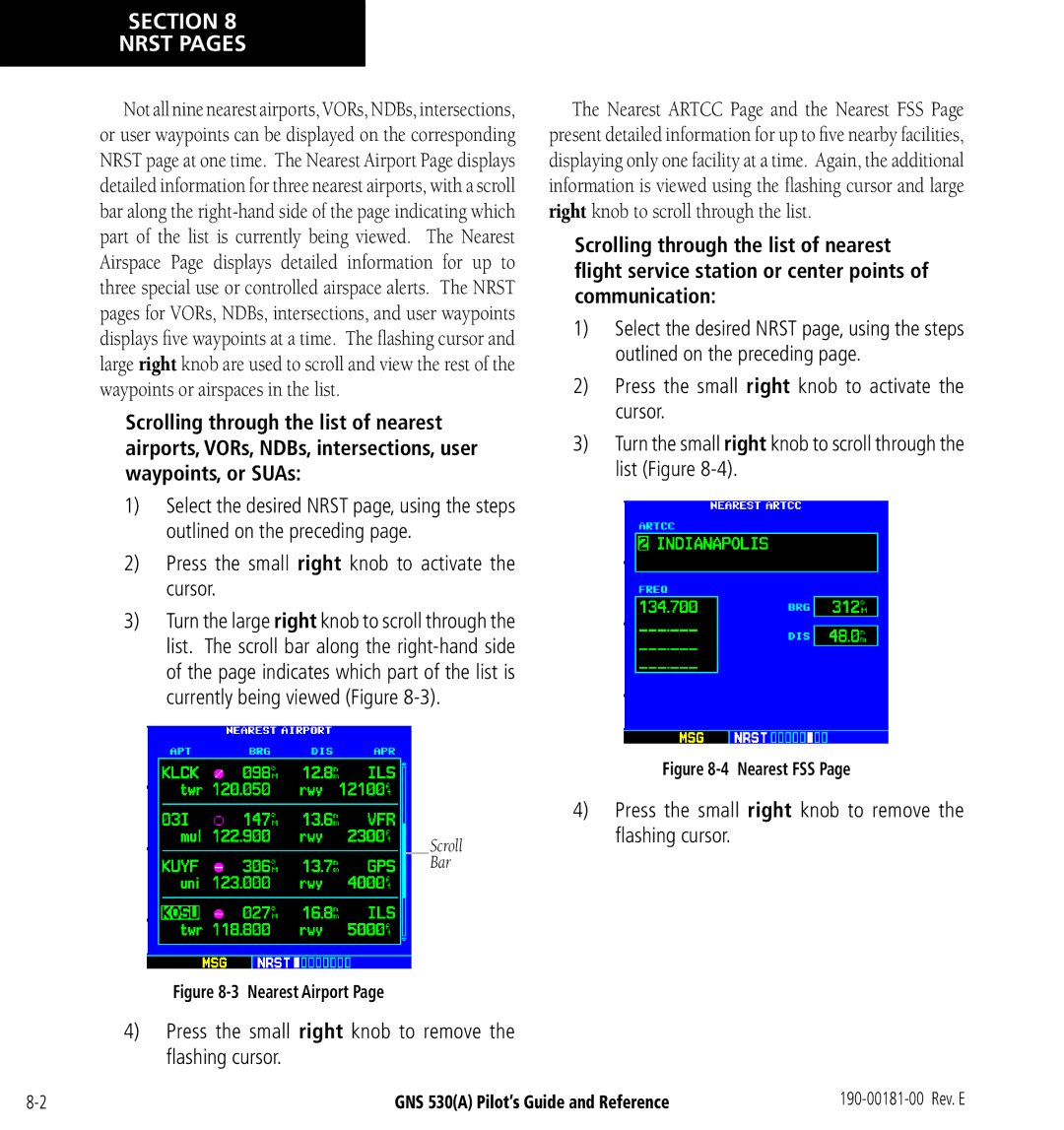 3D Connexion GNS 530(A) manual Nearest FSS 