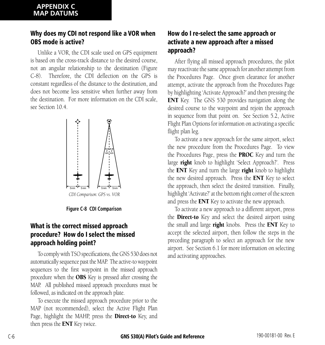 3D Connexion GNS 530(A) manual CDI Comparison GPS vs. VOR 