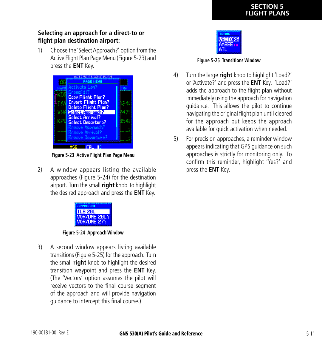 3D Connexion GNS 530(A) manual Active Flight Plan Page Menu 