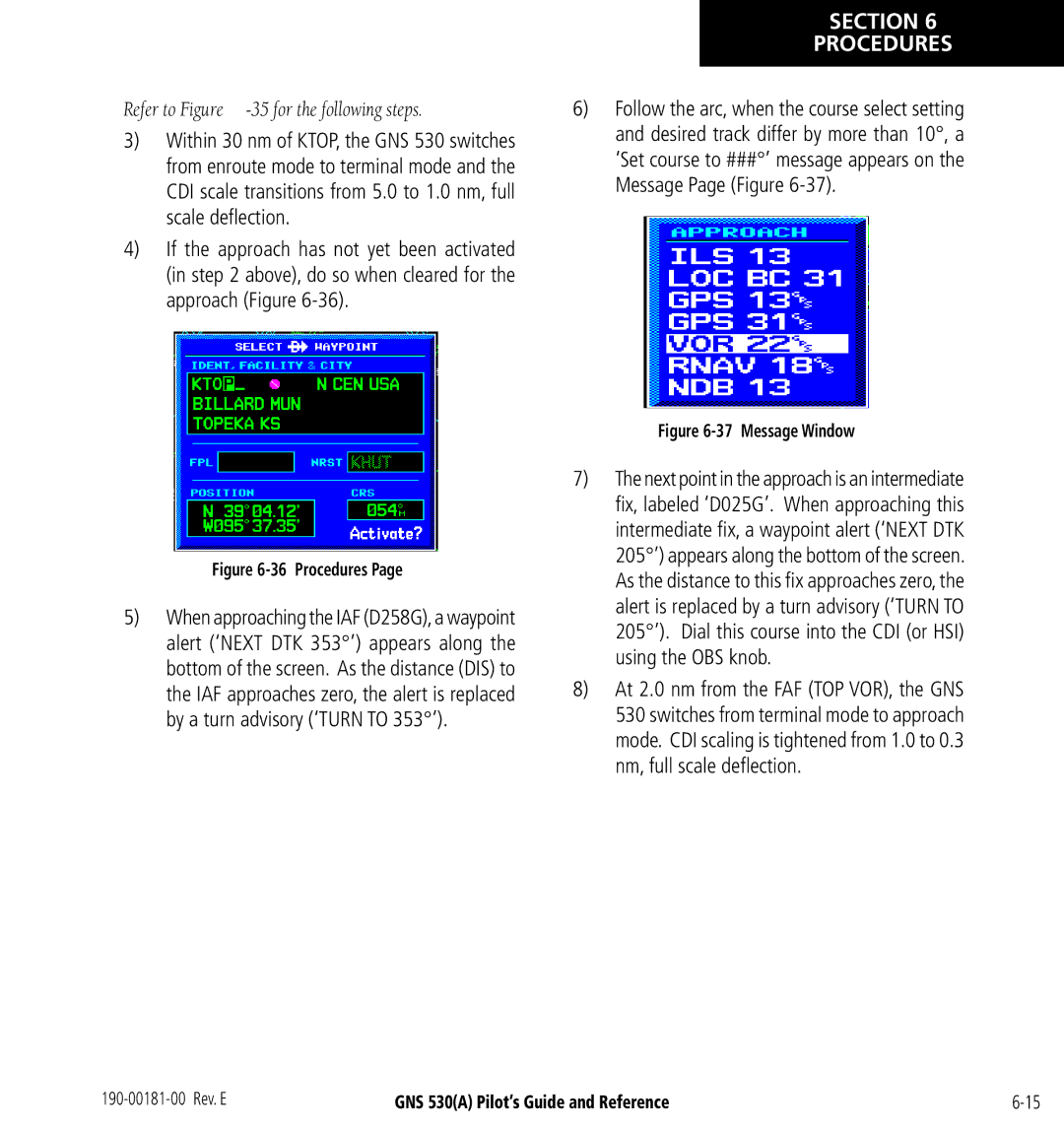 3D Connexion GNS 530(A) manual Refer to -35 for the following steps, Procedures 