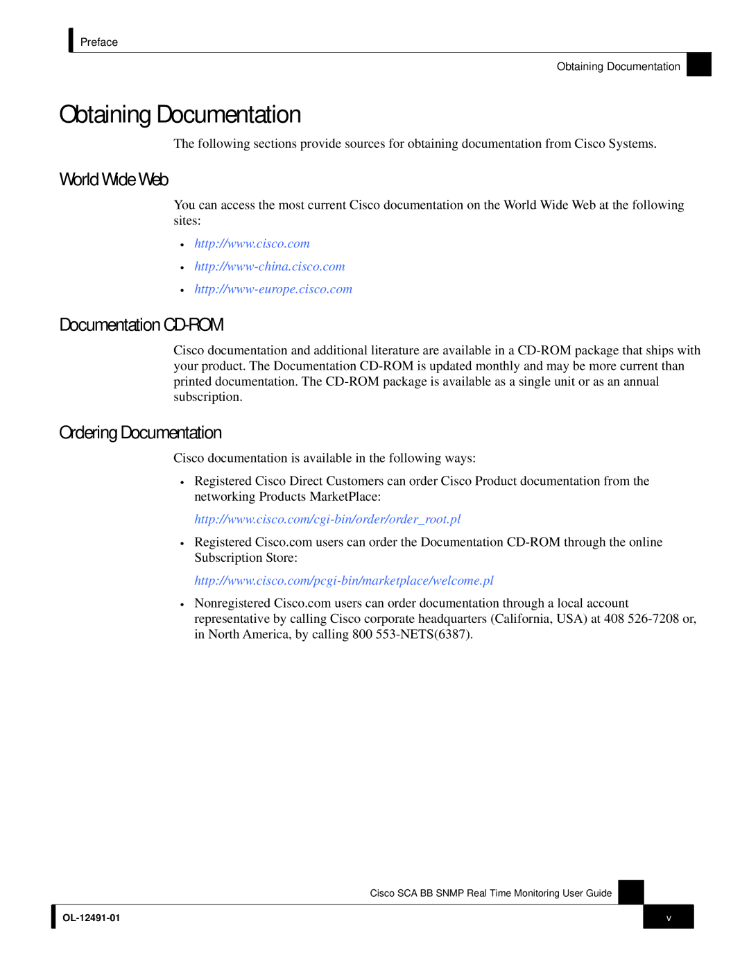 3D Connexion OL-12491-01 manual Obtaining Documentation, World Wide Web, Documentation CD-ROM, Ordering Documentation 