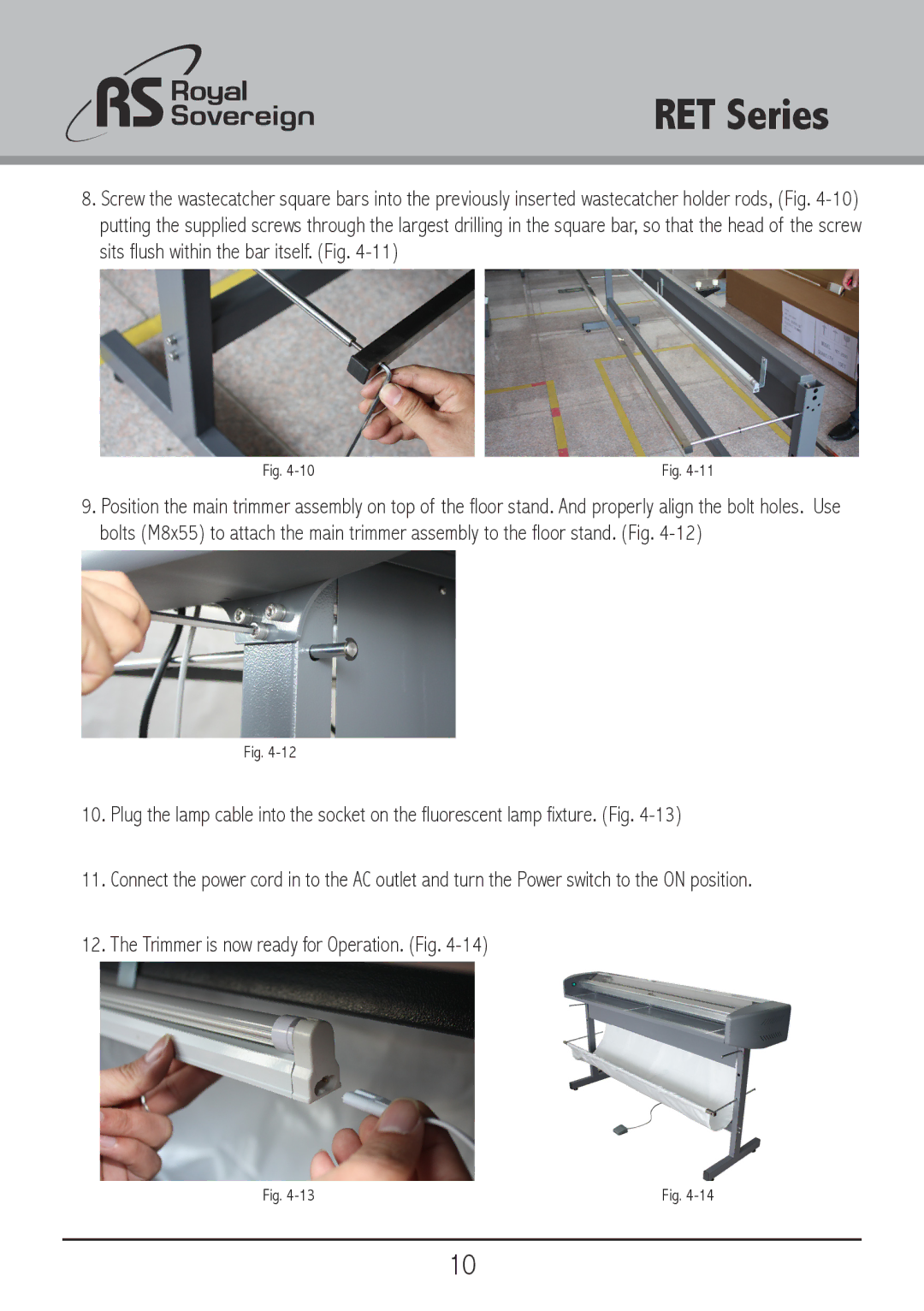 3D Connexion RET-2500, RET-2000, RET-1500 owner manual Trimmer is now ready for Operation. Fig 