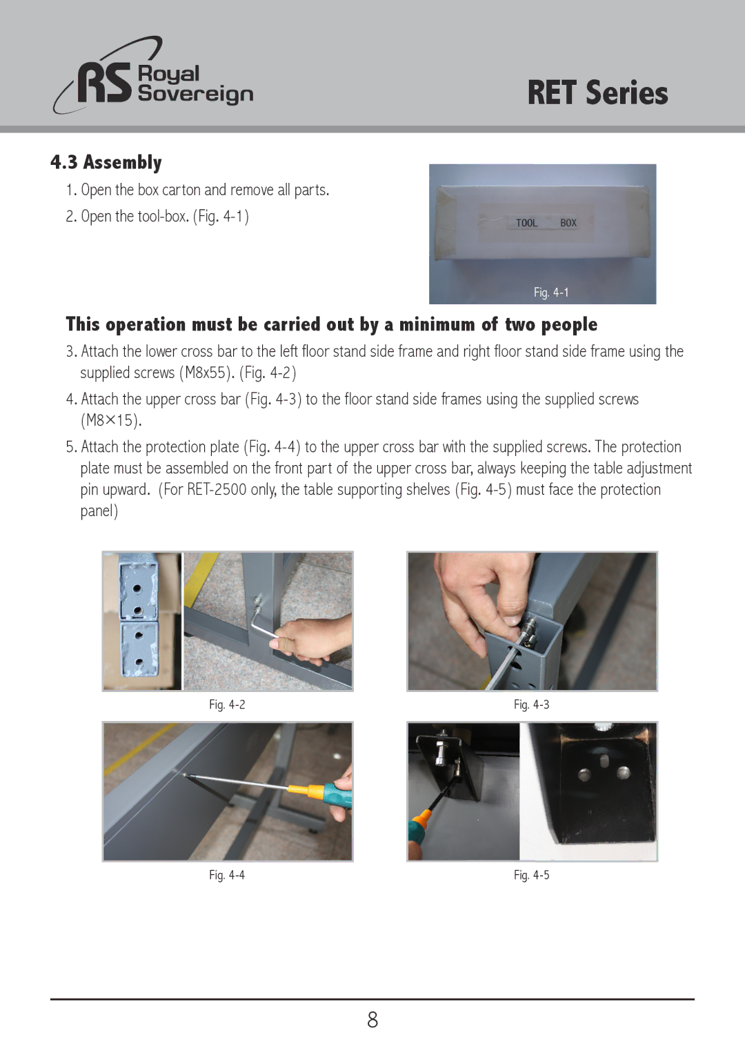 3D Connexion RET-1500, RET-2000, RET-2500 owner manual Assembly 