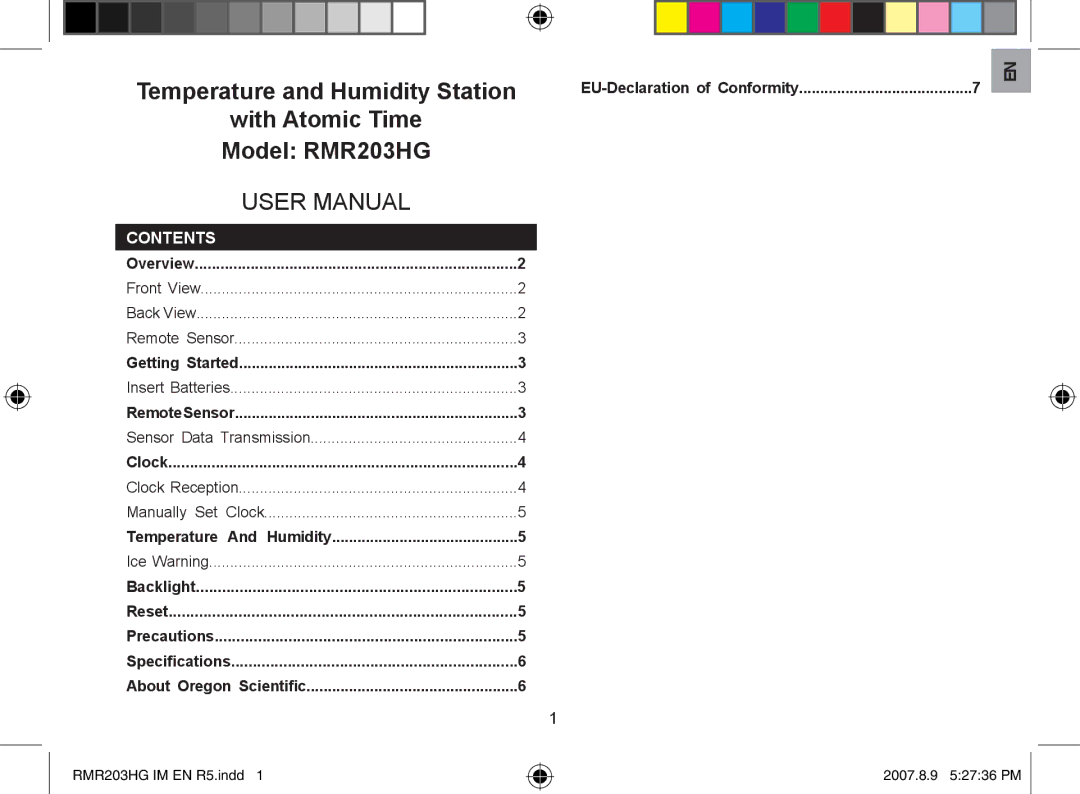 3D Connexion RMR203HG user manual Contents 