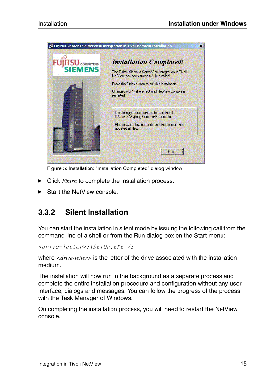 3D Connexion TivoII manual Silent Installation, Installation Installation Completed dialog window 