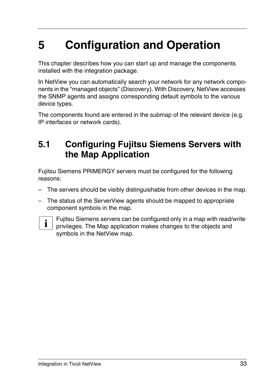 3D Connexion TivoII manual Configuration and Operation, Configuring Fujitsu Siemens Servers with the Map Application 