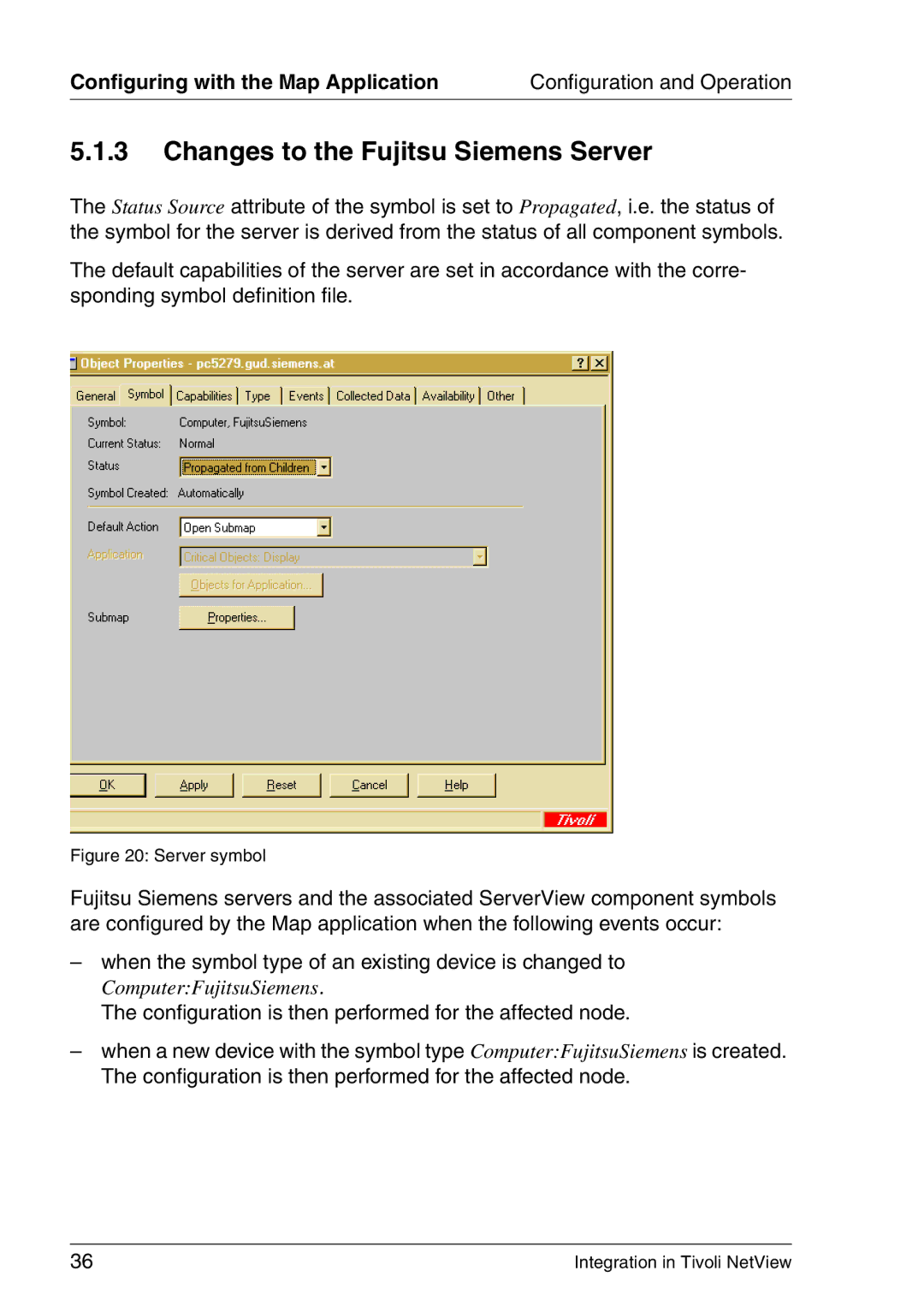 3D Connexion TivoII manual Changes to the Fujitsu Siemens Server, Server symbol 