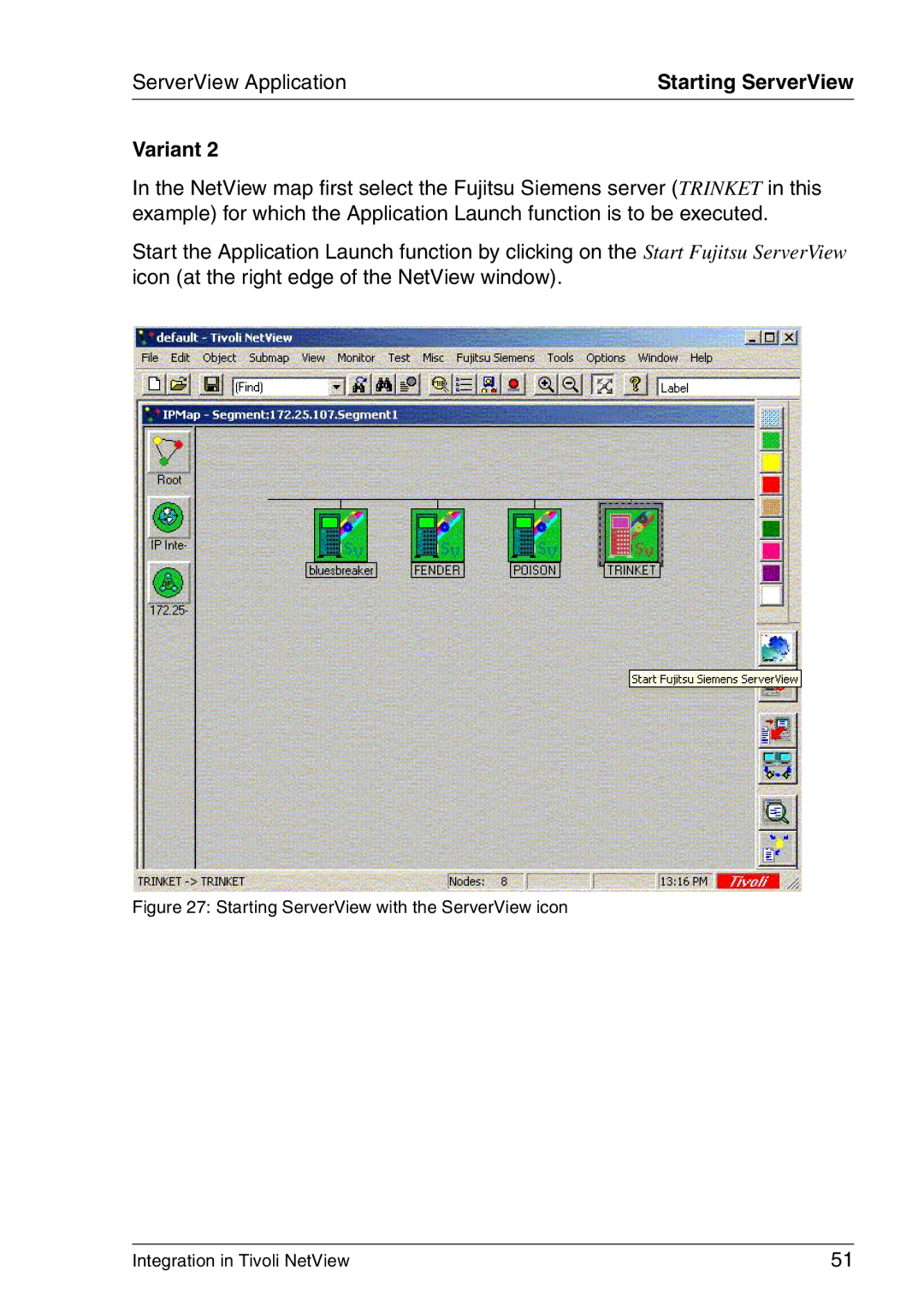 3D Connexion TivoII manual Starting ServerView 