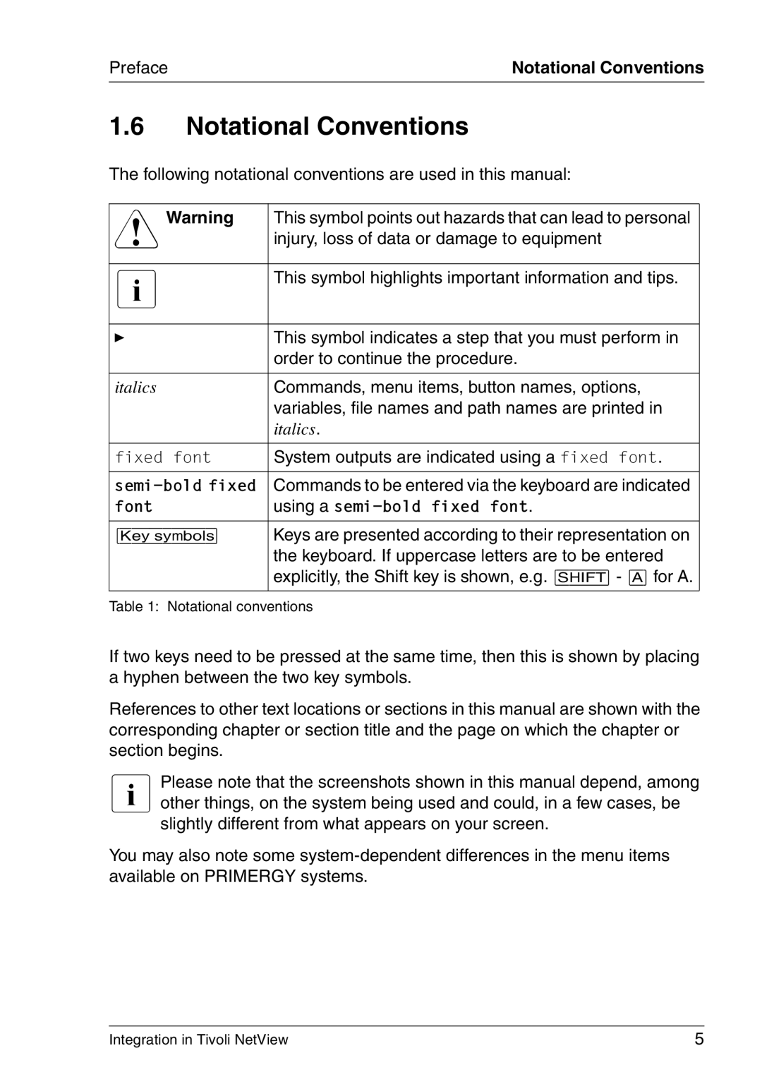 3D Connexion TivoII manual Notational Conventions, Font Using a semi-bold fixed font 