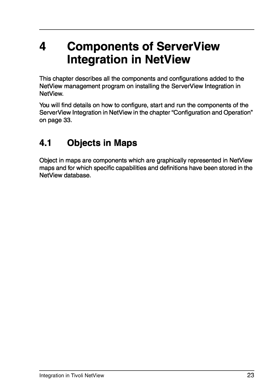 3D Connexion TivoII manual 4Components of ServerView Integration in NetView, 4.1Objects in Maps 