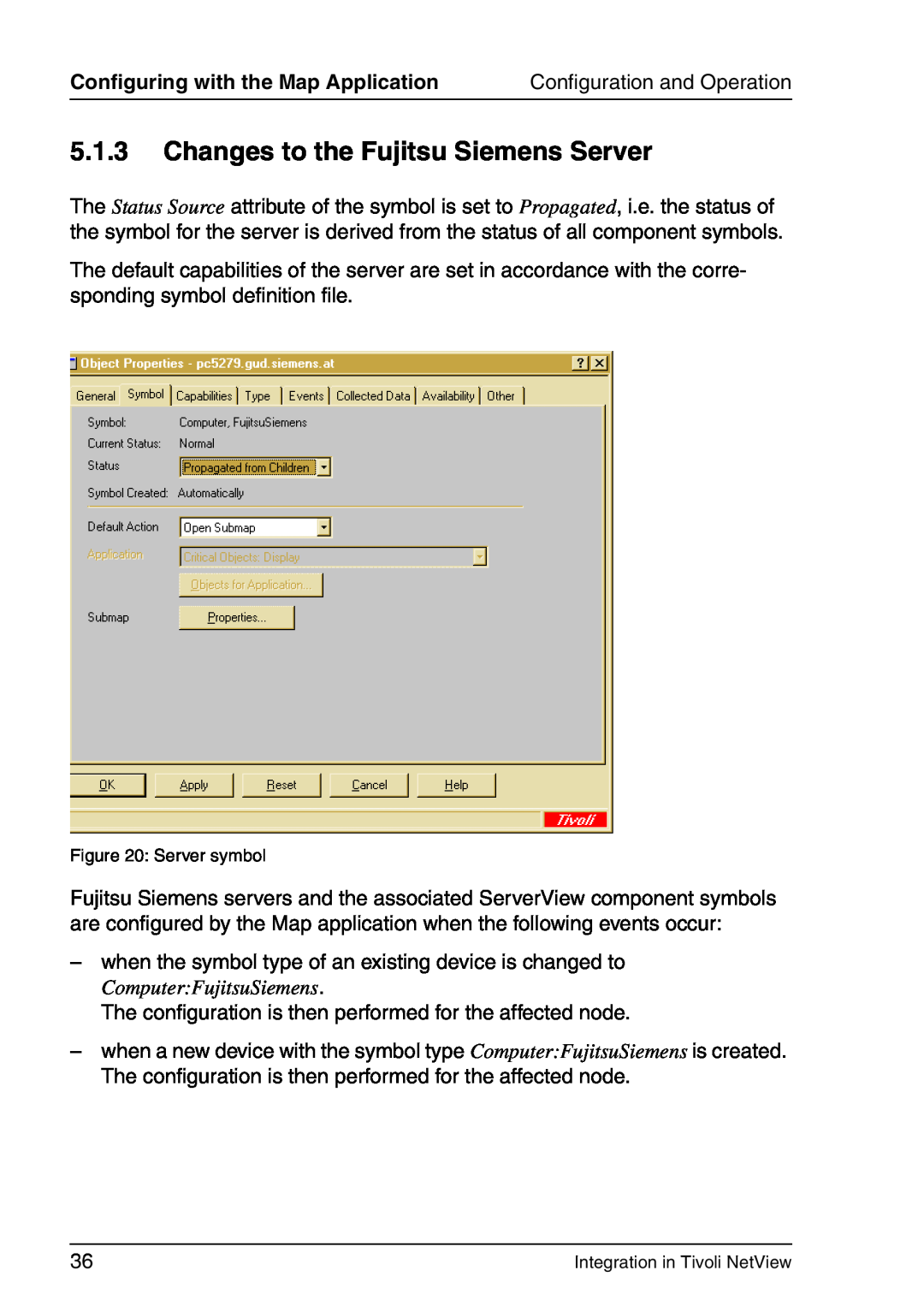3D Connexion TivoII manual 5.1.3Changes to the Fujitsu Siemens Server, Configuring with the Map Application 