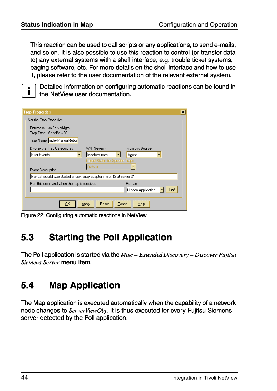 3D Connexion TivoII manual 5.3Starting the Poll Application, 5.4Map Application, Status Indication in Map 