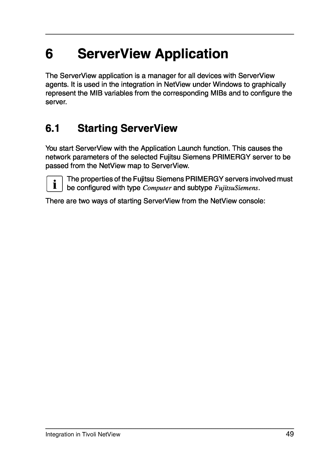 3D Connexion TivoII manual ServerView Application, 6.1Starting ServerView 