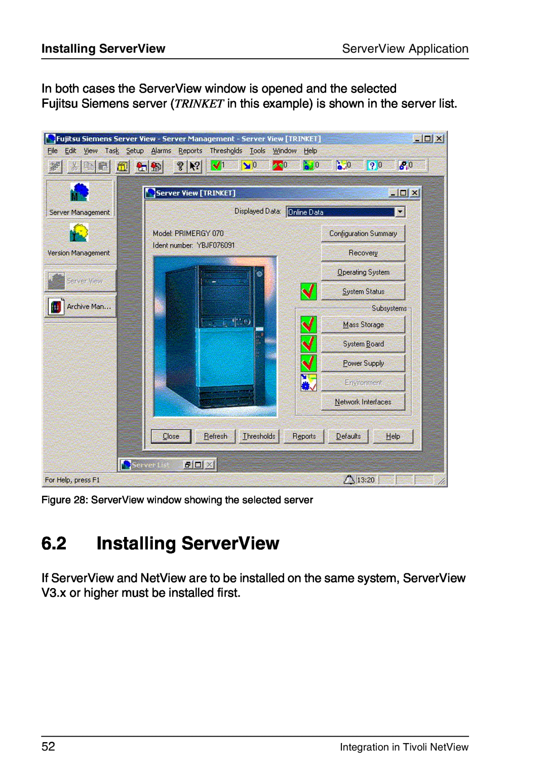 3D Connexion TivoII manual 6.2Installing ServerView 