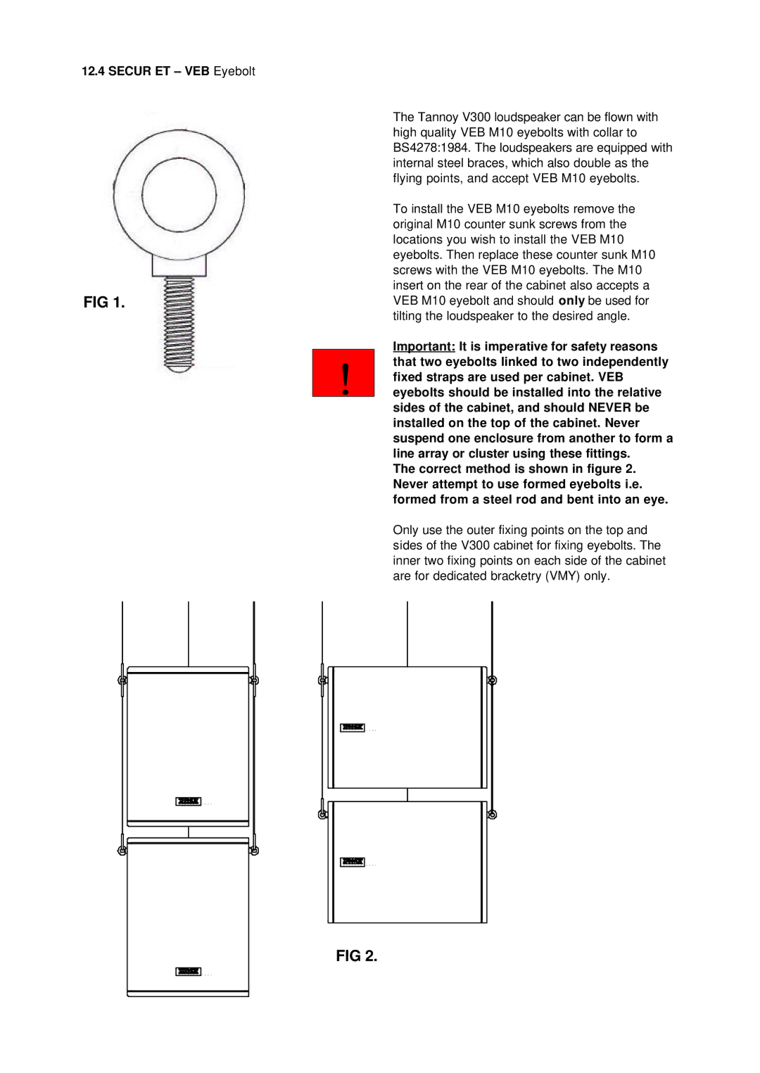 3D Connexion V300 user manual Secur ET VEB Eyebolt 