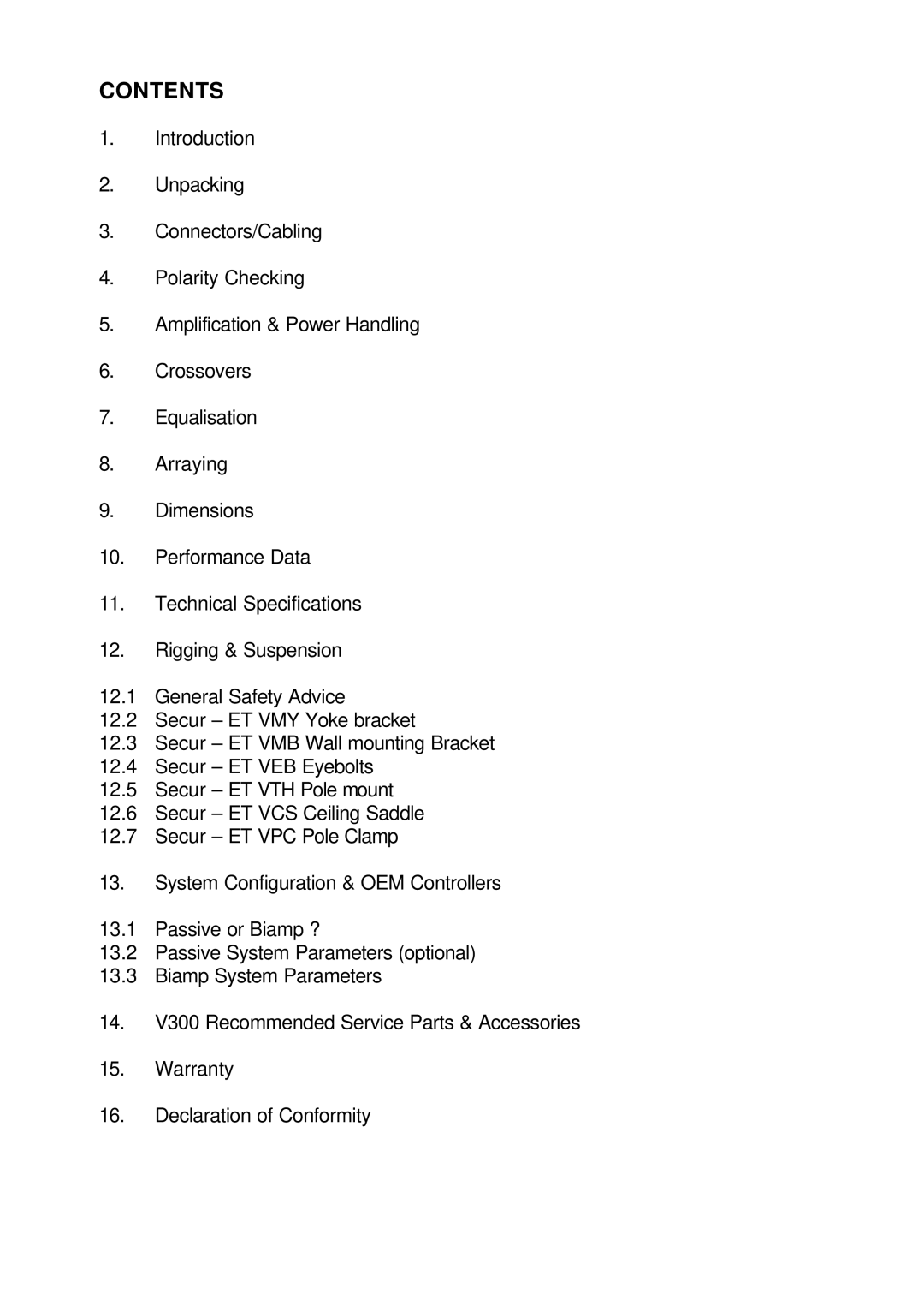 3D Connexion V300 user manual Contents 