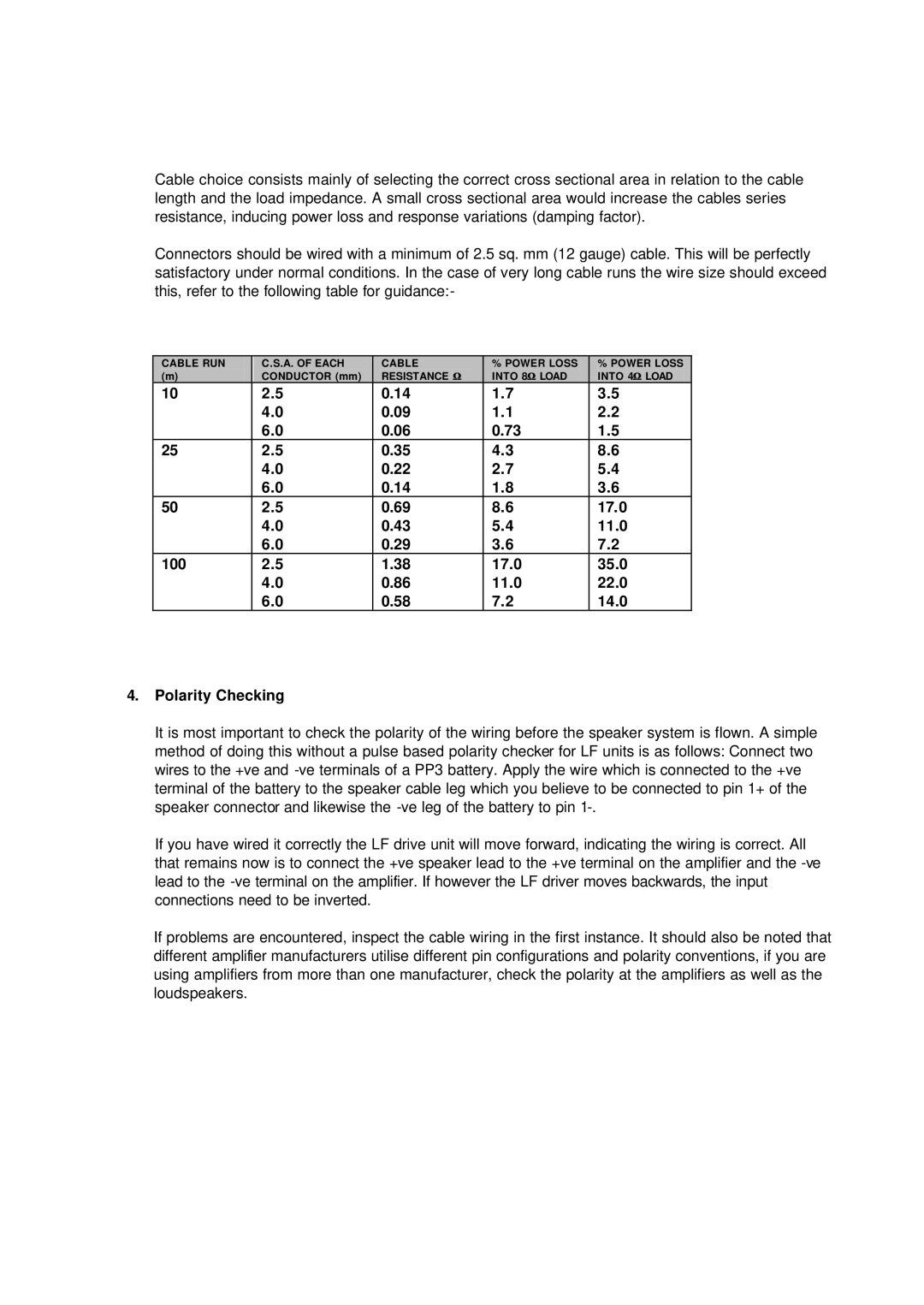 3D Connexion V300 user manual 100 17.0 35.0 11.0 22.0 14.0 Polarity Checking 