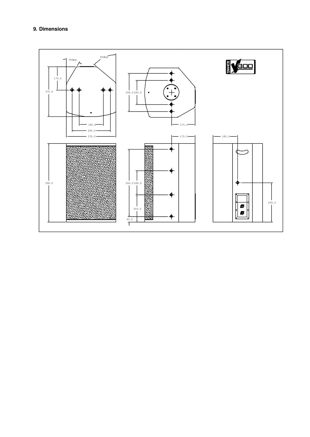 3D Connexion V300 user manual Dimensions 