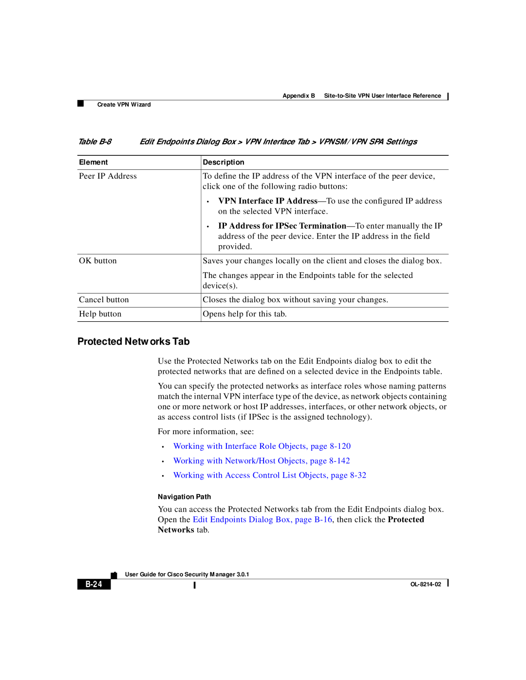 3D Innovations 3.0.1 appendix Protected Networks Tab, IP Address for IPSec Termination-To enter manually the IP 