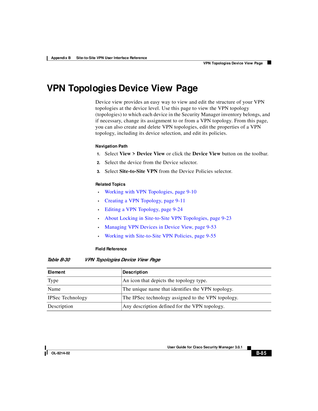 3D Innovations 3.0.1 appendix About Locking in Site-to-Site VPN Topologies, Working with Site-to-Site VPN Policies 